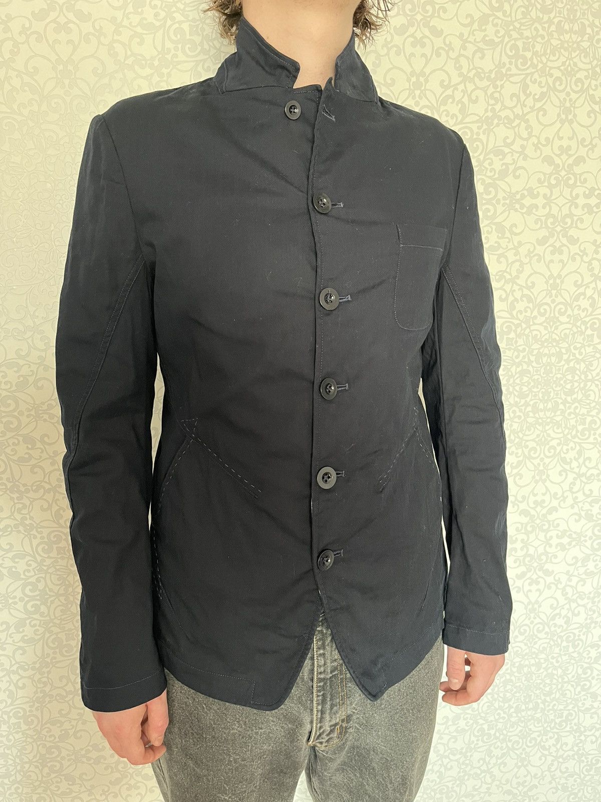 Marithe + Francois Girbaud Le Casual De Marithe Francois Girbaud HBT Men Navy Blazer Size US XL / EU 56 / 4 - 2 Thumbnail