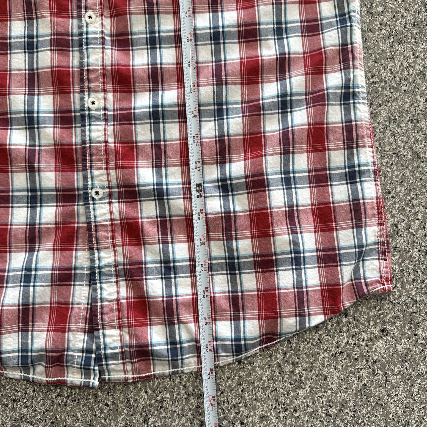 Buffalo David Bitton Buffalo David Bitton Button-Up Shirt Mens L Red Plaid Cotton Short Sleeve Size US L / EU 52-54 / 3 - 5 Thumbnail