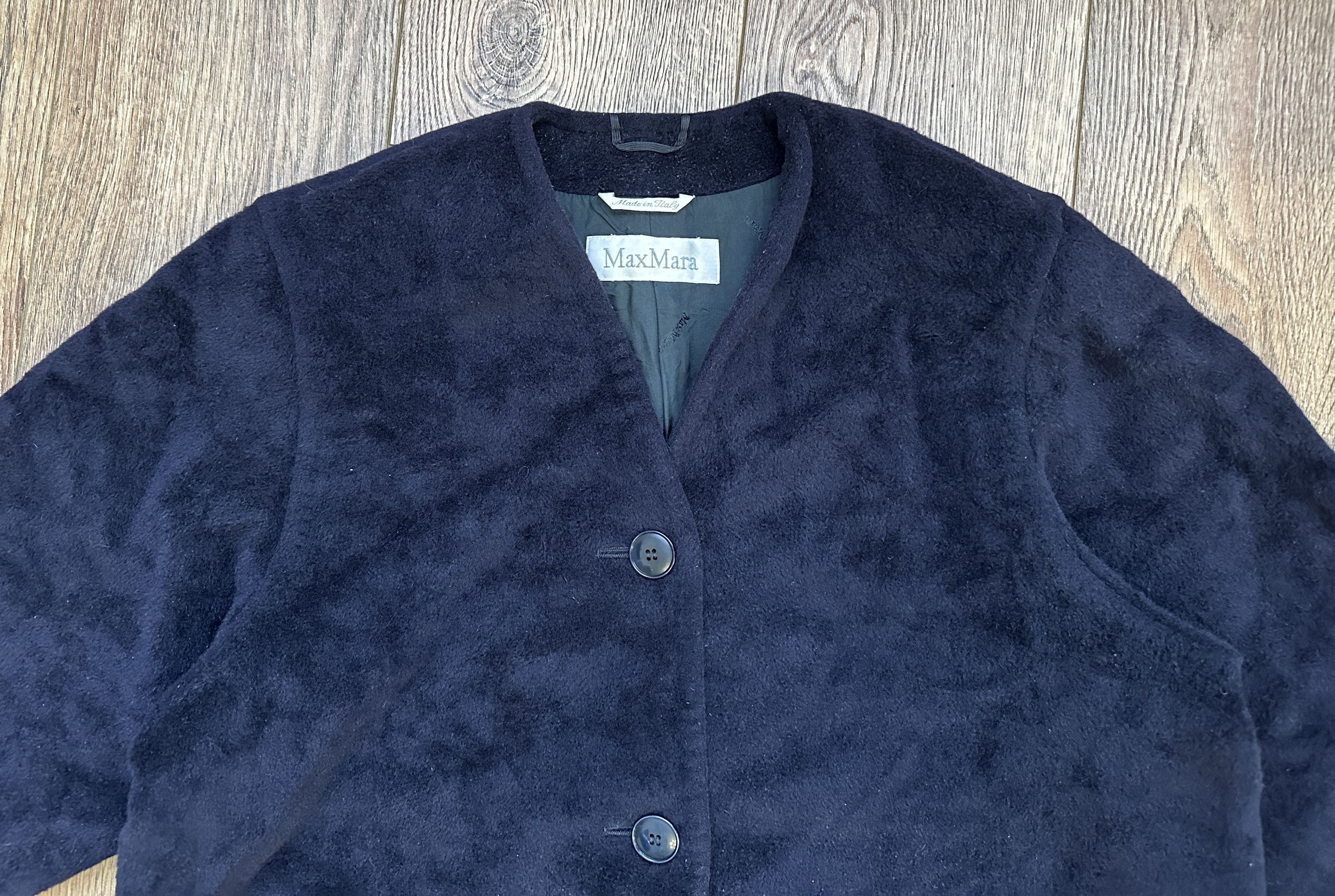 Max Mara Max Mara Wool Cashmere Women's Shearling Made In Italy Navy Size S / US 4 / IT 40 - 2 Thumbnail