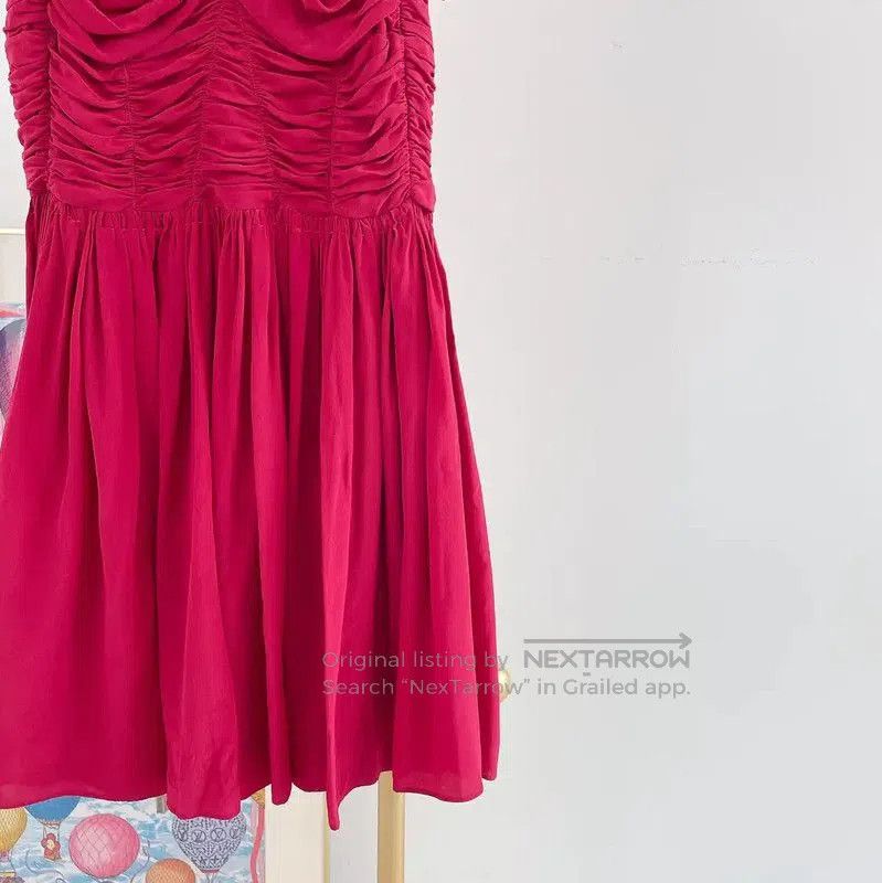 Miu Miu Miu Miu Pink Silk Short Sleeve Dress . Size M / US 6-8 / IT 42-44 - 3 Thumbnail
