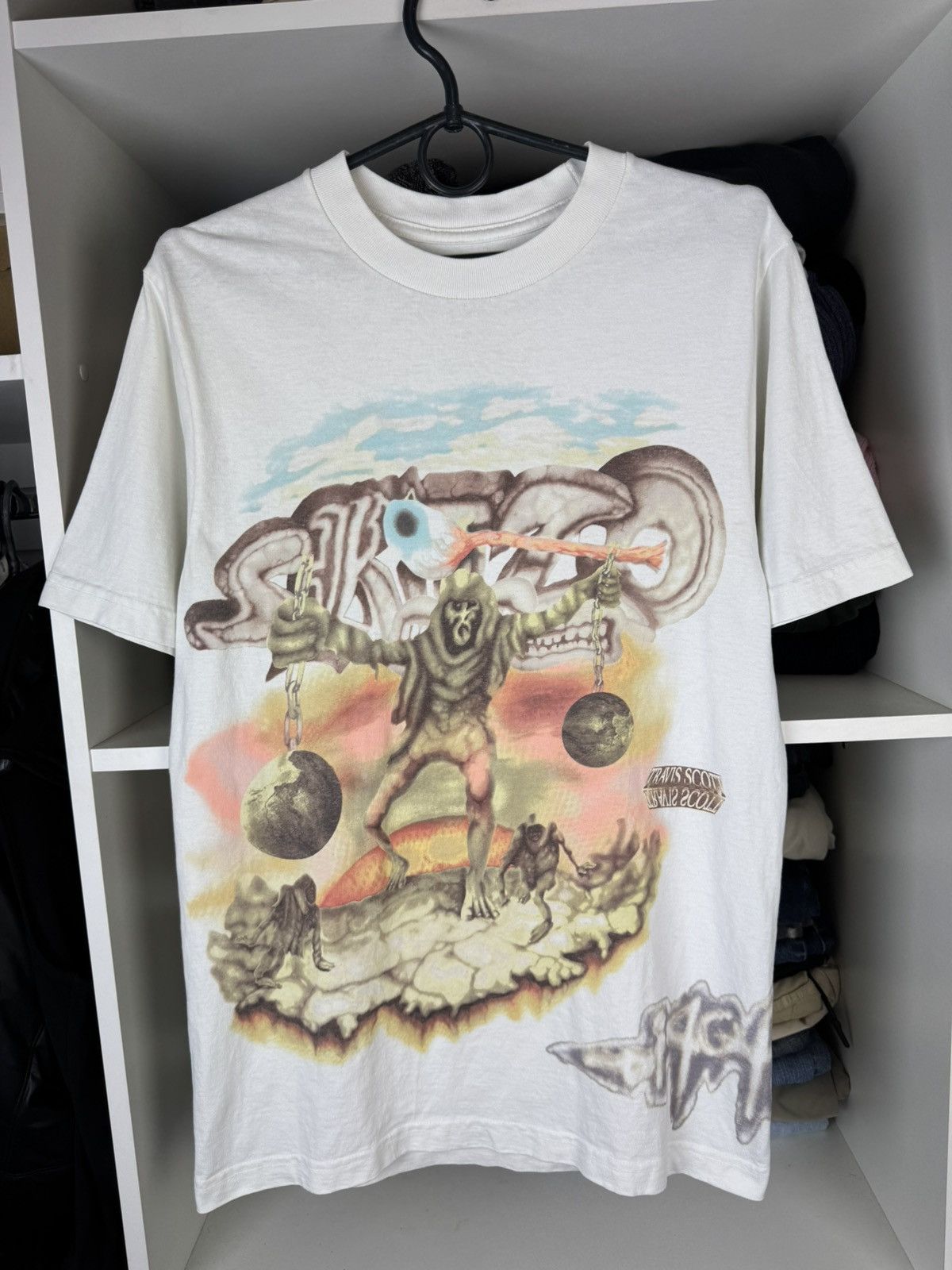 Travis Scott Travis Scott Utopia Skitzo Circus Maximus 2024 Euro Tour Tee Size US S / EU 44-46 / 1 - 1 Thumbnail