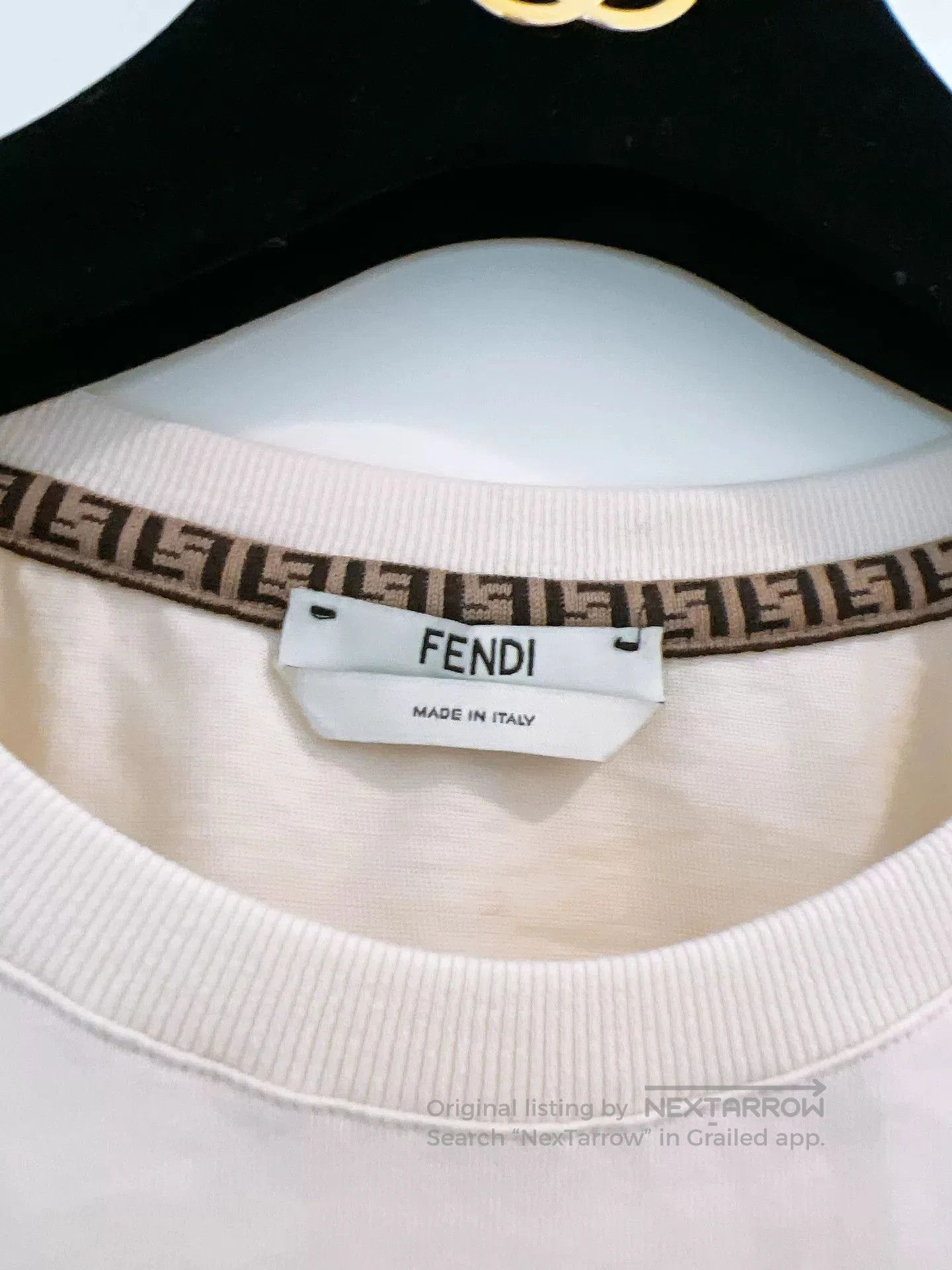 Fendi FENDI Beige Double F Short Sleeve T-Shirt. Size US XS / EU 42 / 0 - 6 Thumbnail