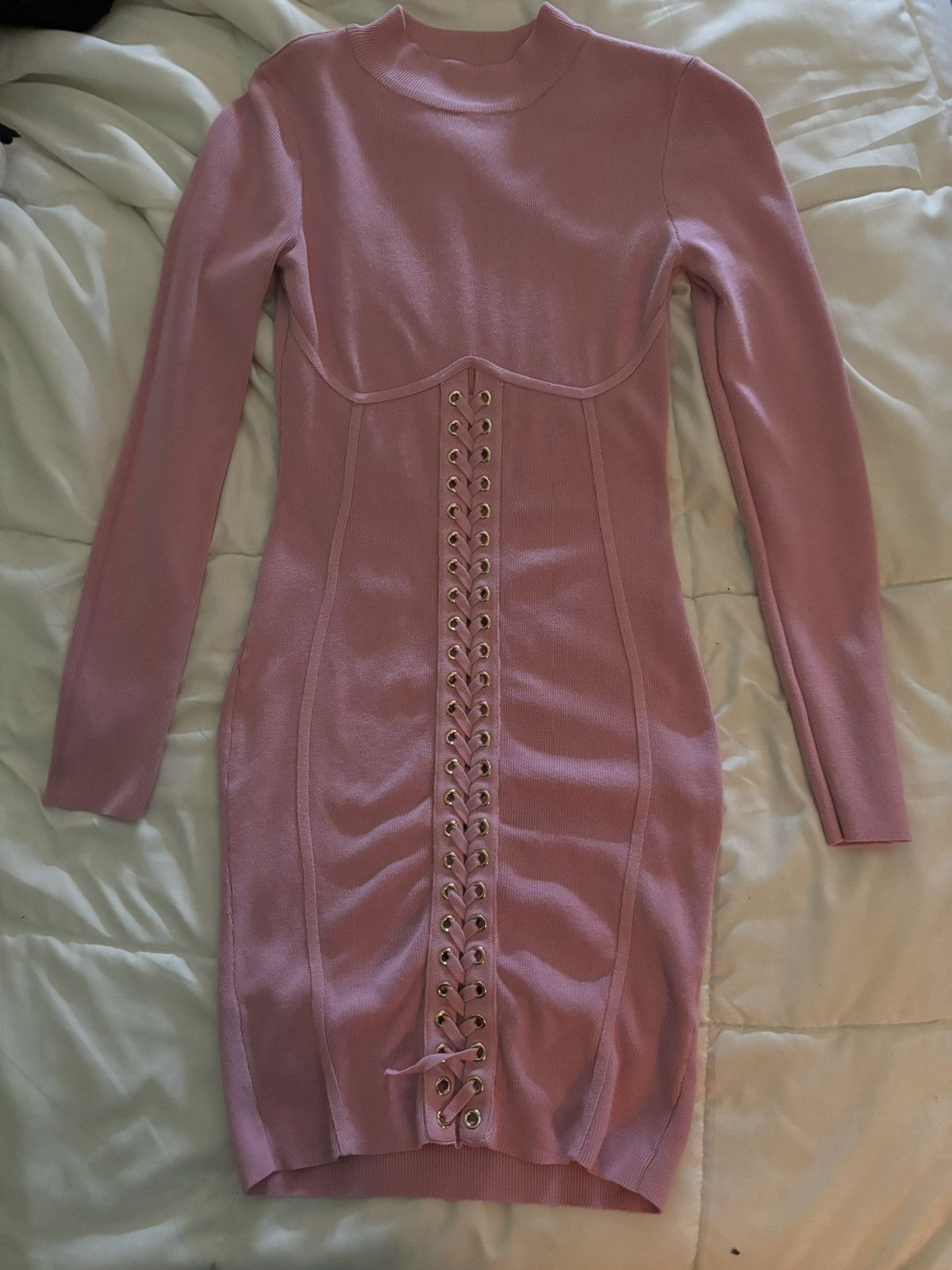 Other Pink Bodycon Dress With Corset Design Size Medium Size M / US 6-8 / IT 42-44 - 1 Thumbnail