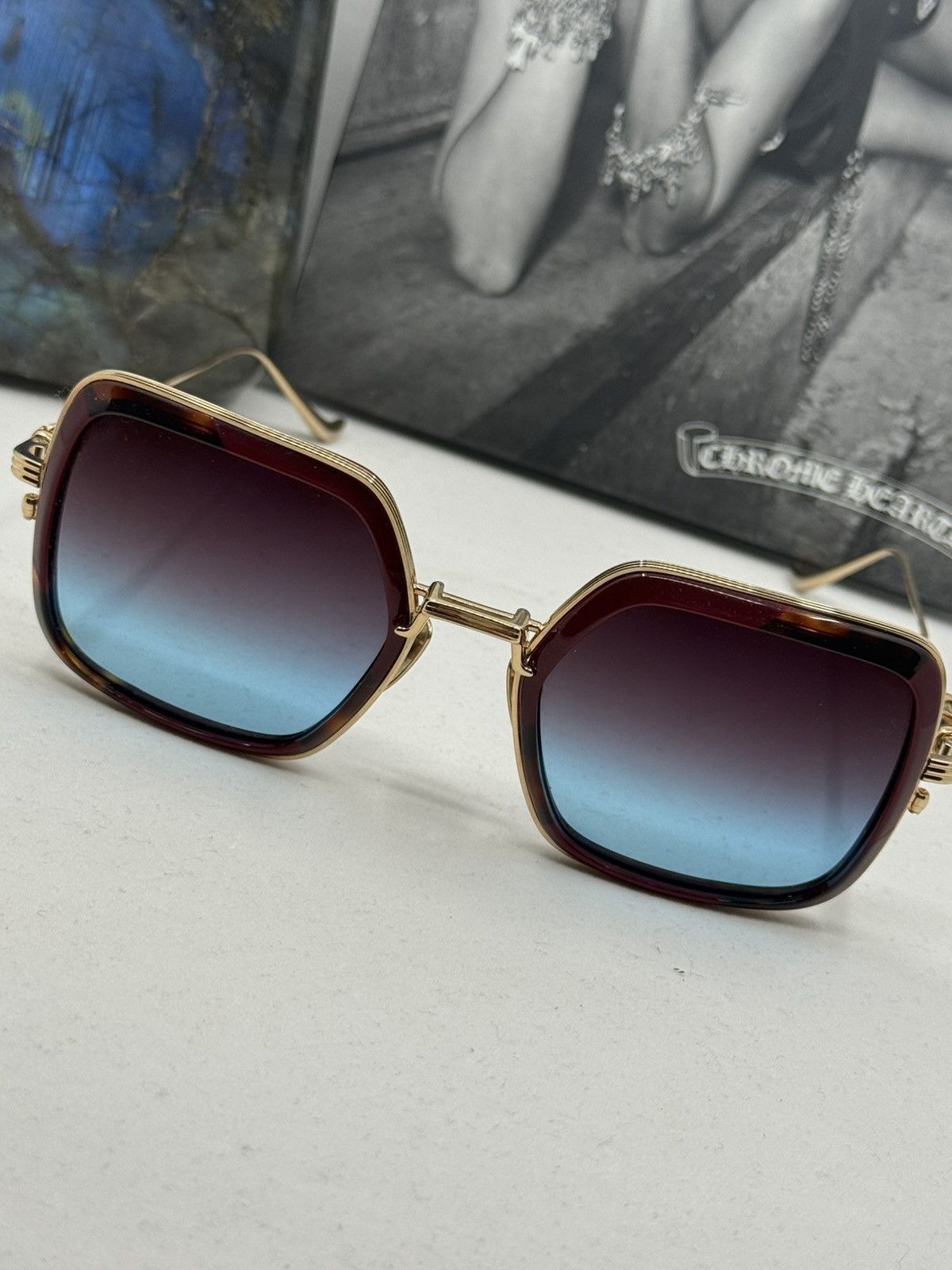 Chrome Hearts Chrome Hearts Blue Job Burgundy with Gold Size ONE SIZE - 1 Thumbnail