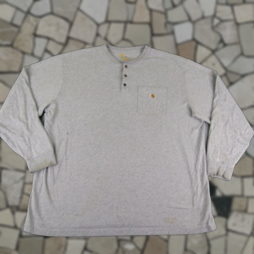 Carhartt VINTAGE Carhartt Shirt Mens 2XL Gray Original Fit Henley Pocket Utility Workwear Shirt Mens 2XL Gray Carhartt Size US XXL / EU 58 / 5 - 1 Thumbnail