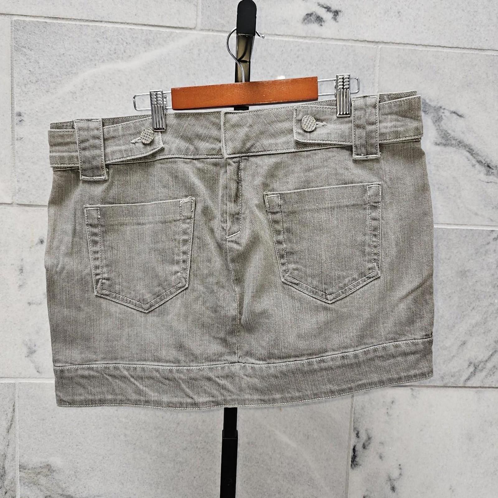 United Colors Of Benetton Bebe Women's Grey Denim Skirt Size 32" / US 10 / IT 46 - 3 Thumbnail