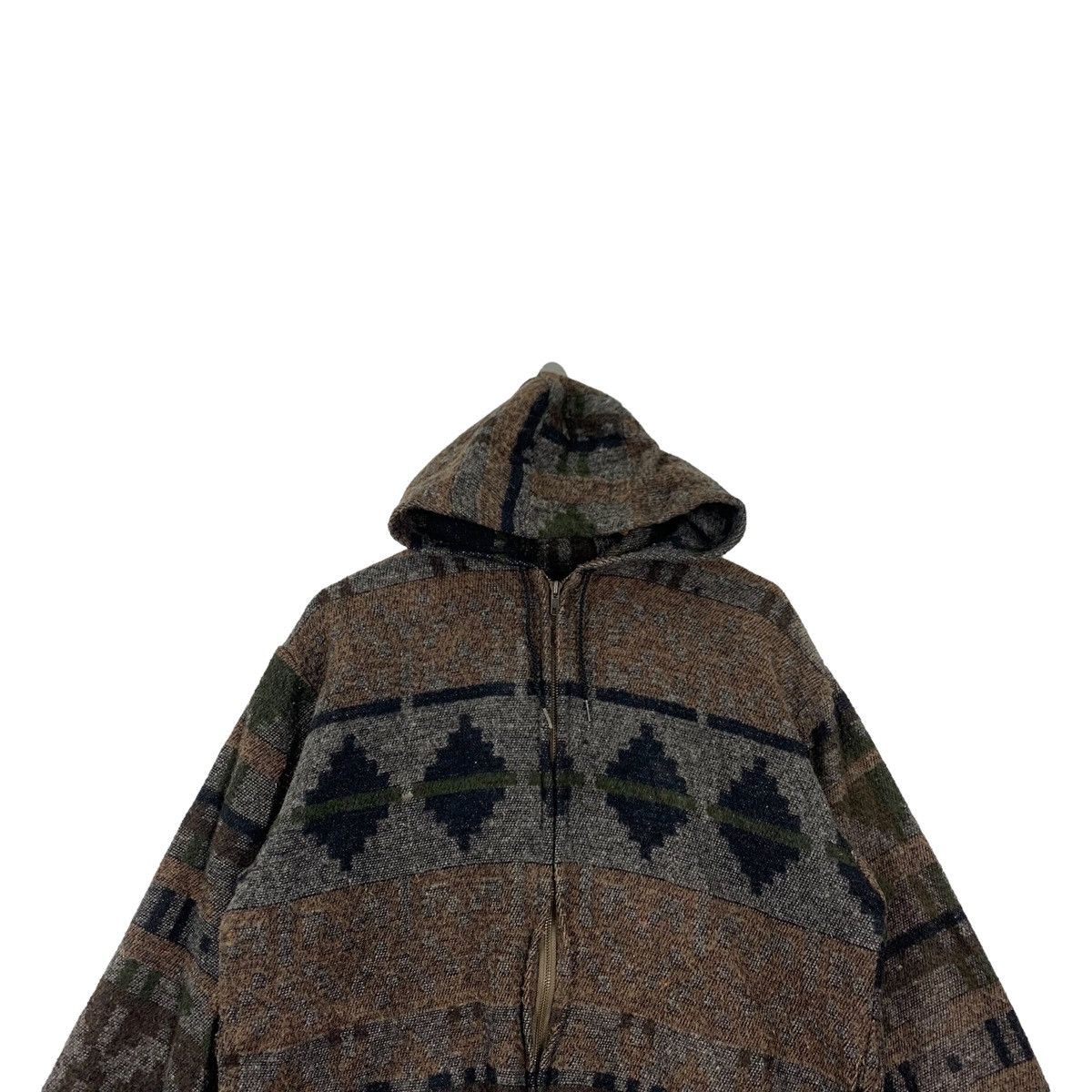 Native Vintage AZTEC NAVAJO Made In Usa Wool Hoodie Jacket Size US M / EU 48-50 / 2 - 4 Thumbnail