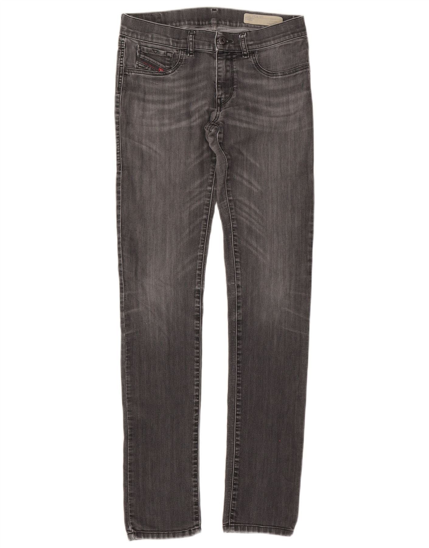 Diesel Womens Livier Low Waist Super Slim Jegging Jeans W30 L33 Gre Size 42" / US 20 - 1 Thumbnail