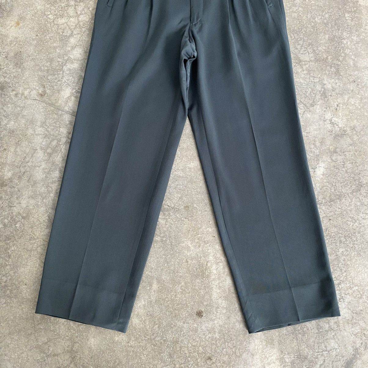 Christian Dior Monsieur 90’s CD Wool Gabardine Pleated Wide Trouser Pants Size US 33 - 5 Thumbnail