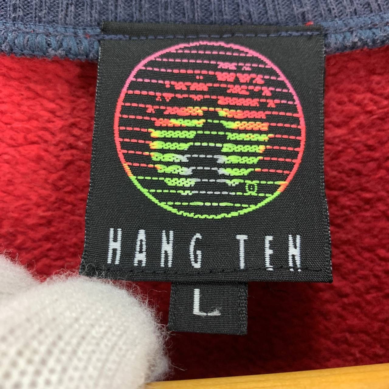 Hang Ten Vintage HANG TEN V Neck Sweatshirt #2308-01 Size US L / EU 52-54 / 3 - 4 Thumbnail