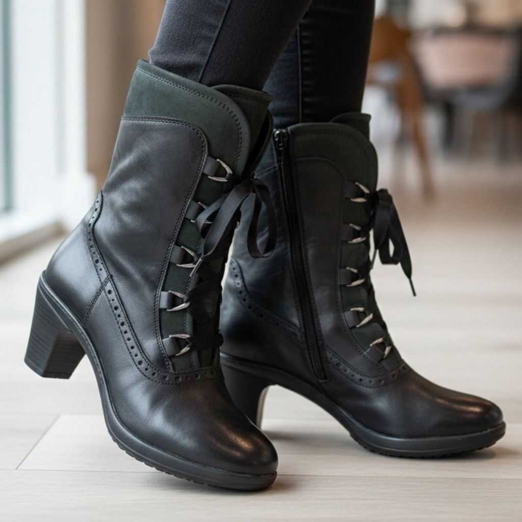 JOSEF SEIBAL Josef Seibel Vivien Black Leather Victorian Boots Size 37 Size US 7 / IT 37 - 1 Thumbnail