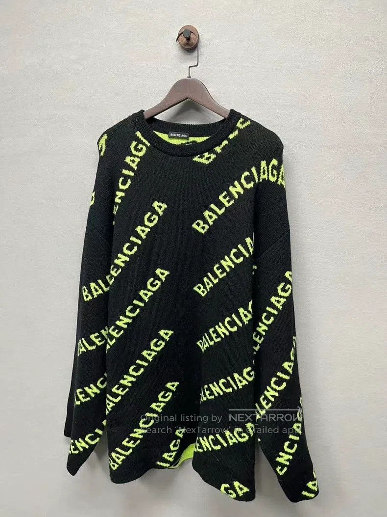 Balenciaga Balenciaga Green Camo Print Sweater Size US L / EU 52-54 / 3 - 3 Thumbnail