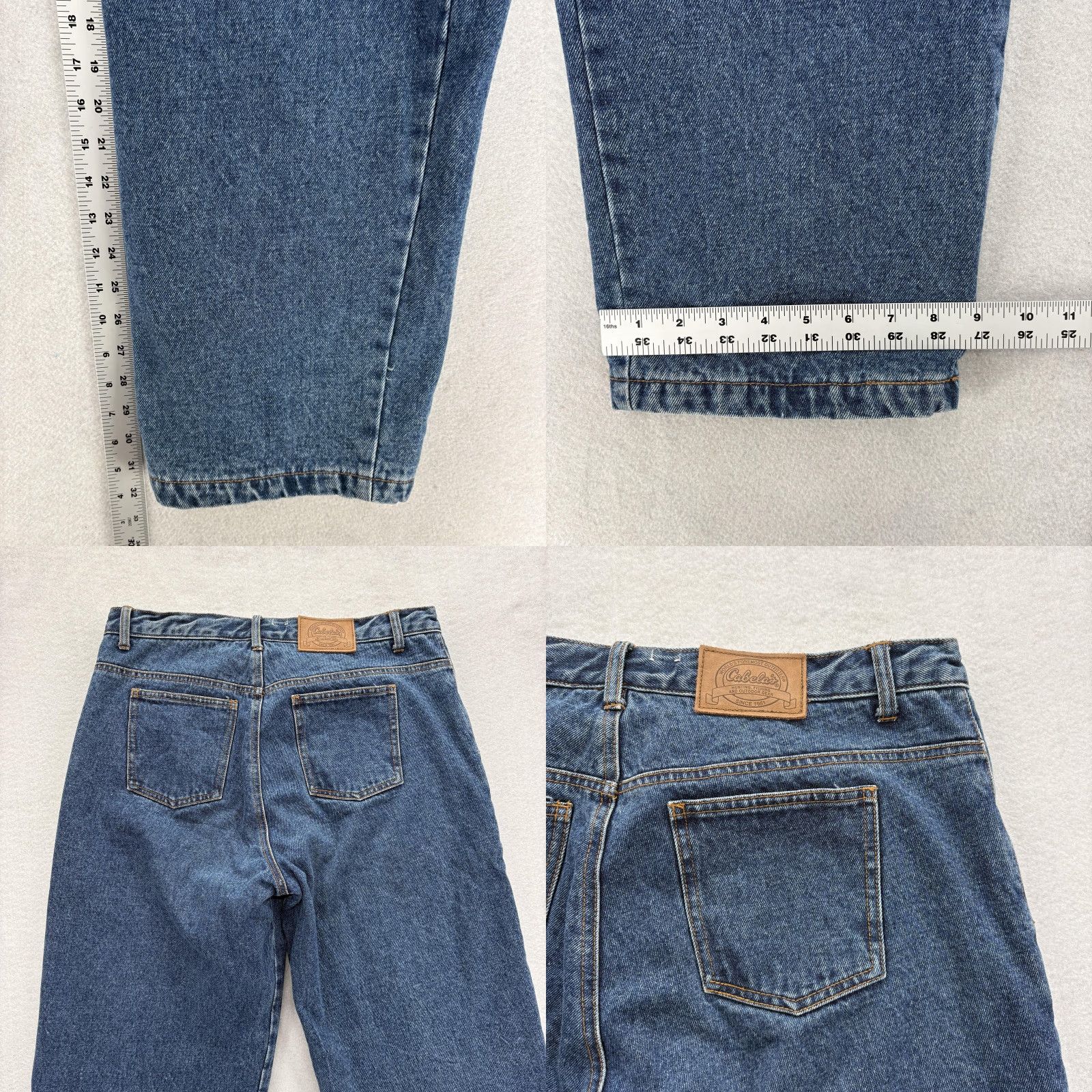 Vintage VINTAGE Cabelas Flannel Lined Jeans Womens 14 Blue Medium Wash Relaxed Denim Winter Work Size 36" / US 14 / IT 50 - 8 Thumbnail