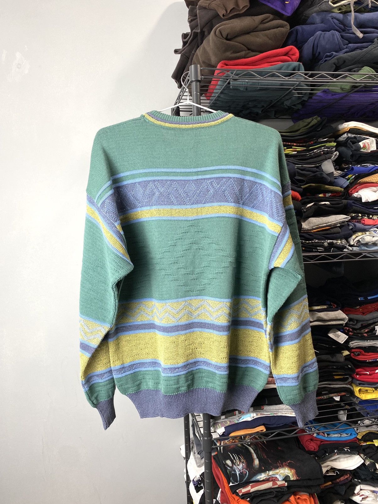 Coogi × Japanese Brand × Vintage 90’s Knit Striped Sweater Coogi style Carlo Colucci Japan Size US M / EU 48-50 / 2 - 11 Thumbnail