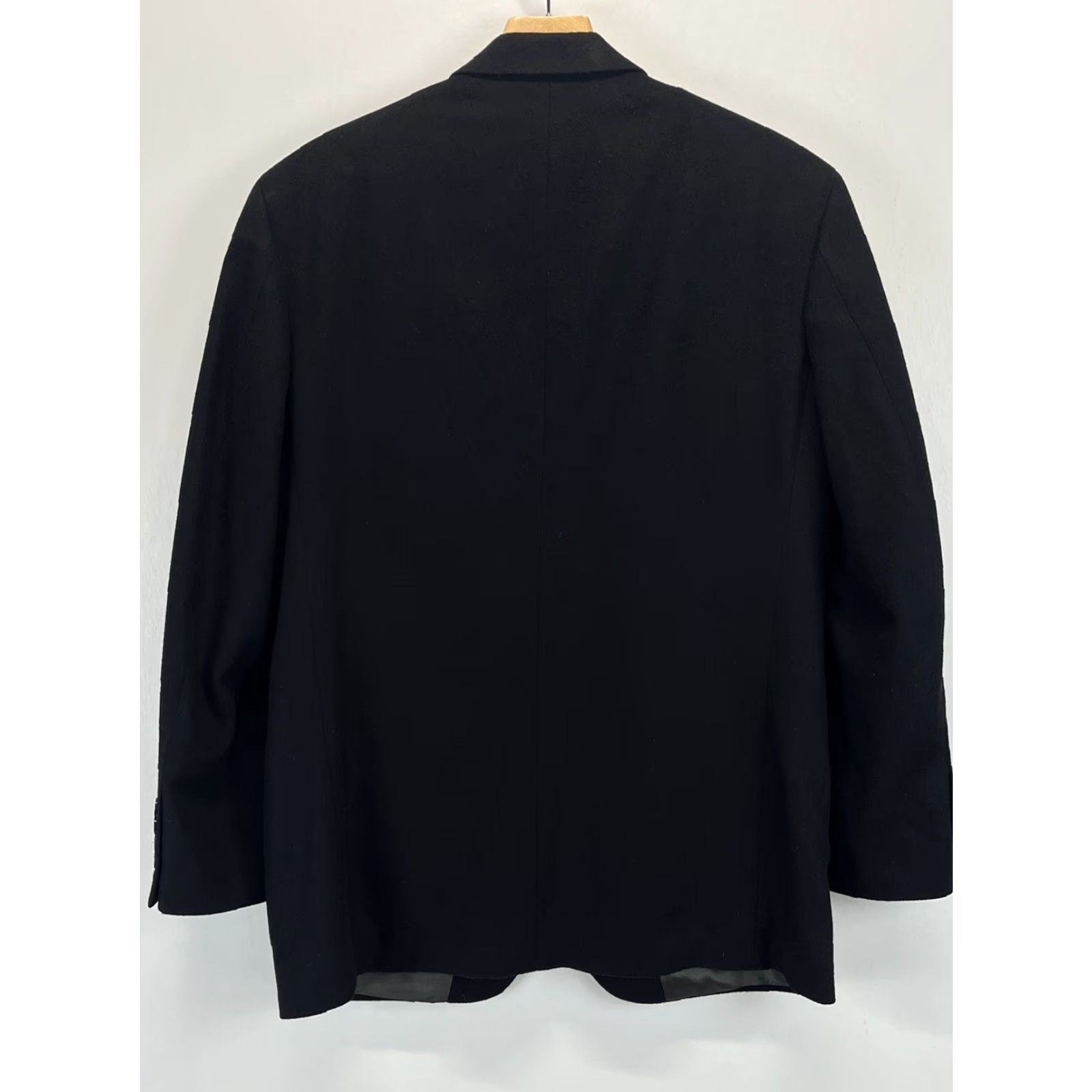 Oscar De La Renta Oscar de la Renta Blazer Wool Cashmere Blend Sport Coat Sz 39R Black GUC Men Size 40R - 2 Thumbnail