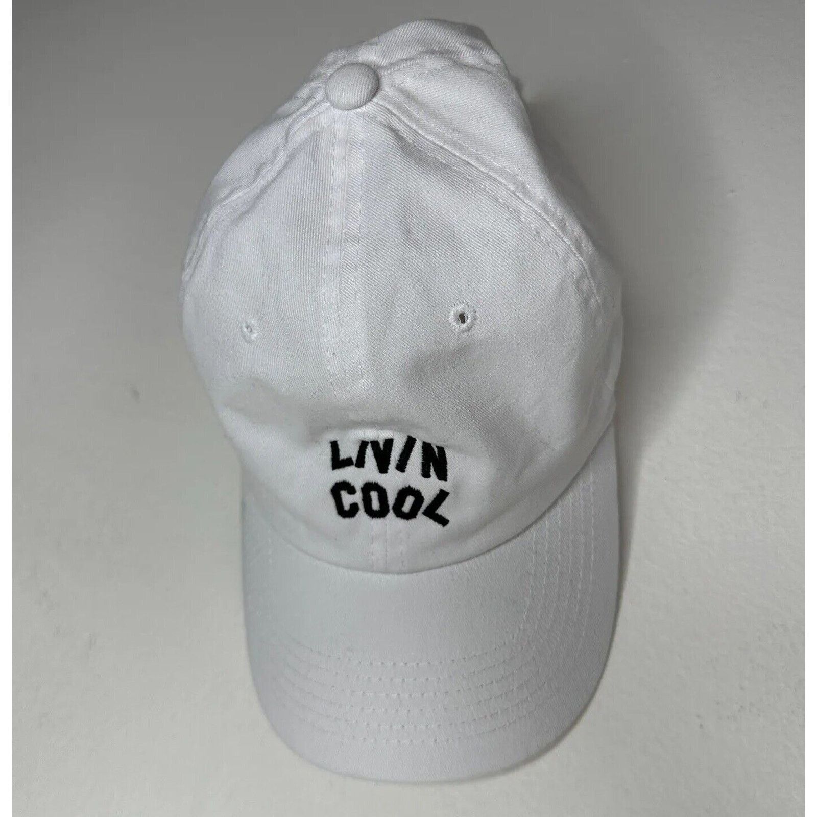 Other NWOT Livin Cool White Baseball Cap Hat Black Livin Cool OS Size ONE SIZE - 3 Thumbnail