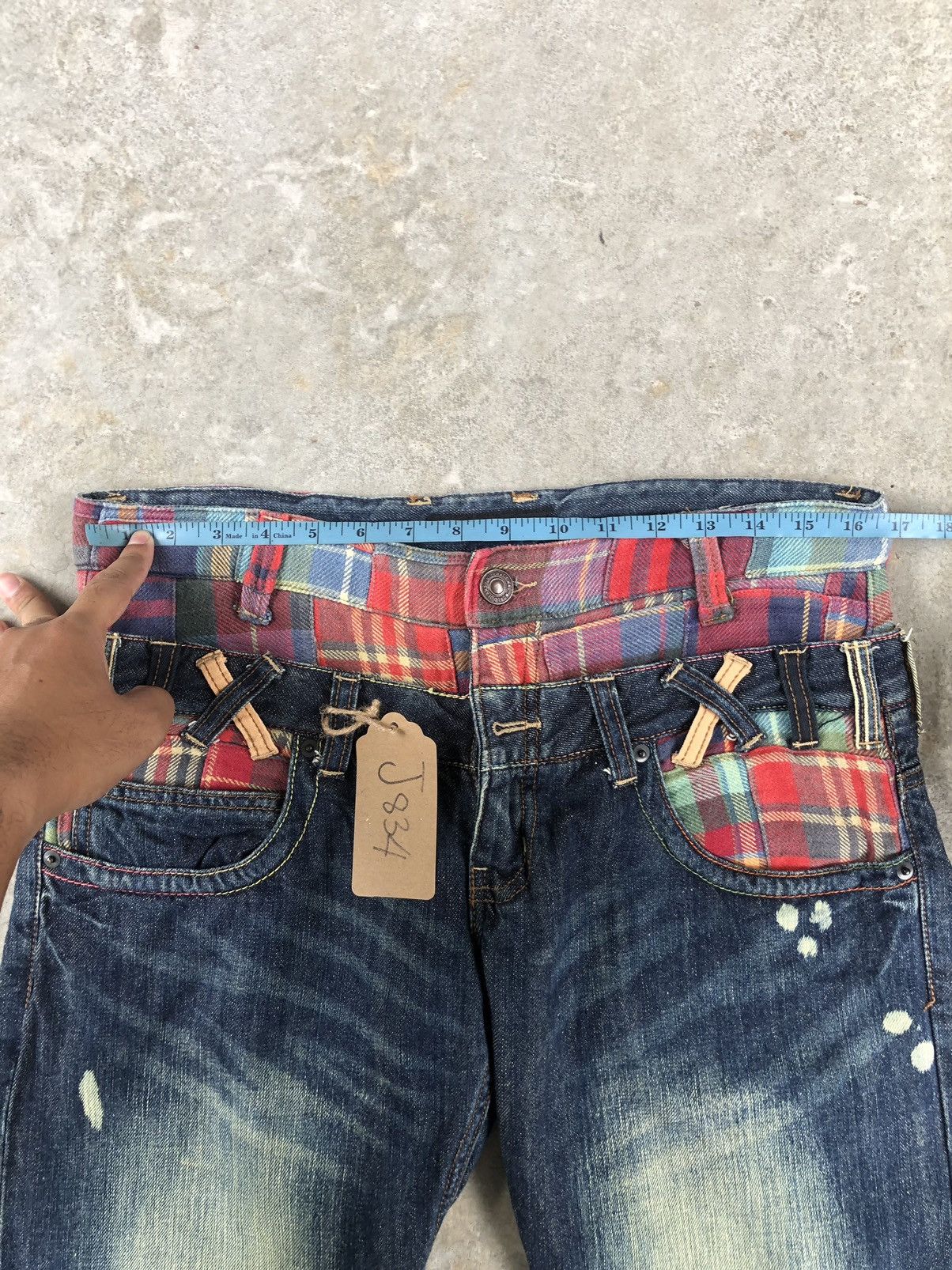Japanese Brand Japanese Memory Special Double Waist Distressed Embroidered Size US 32 / EU 48 - 18 Thumbnail