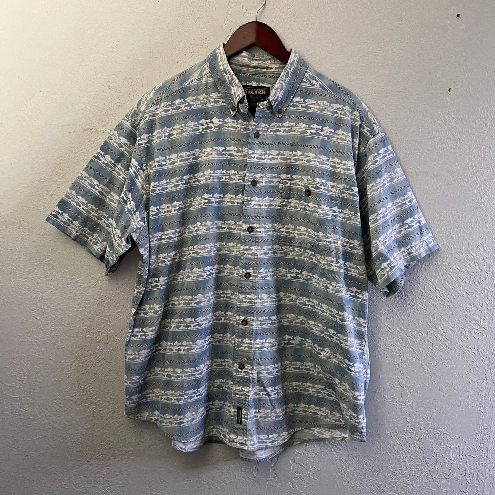 Woolrich Woolen Mills Vintage 90s Woolrich Mens Sz XL Fish Button Shirt Size US XL / EU 56 / 4 - 1 Thumbnail