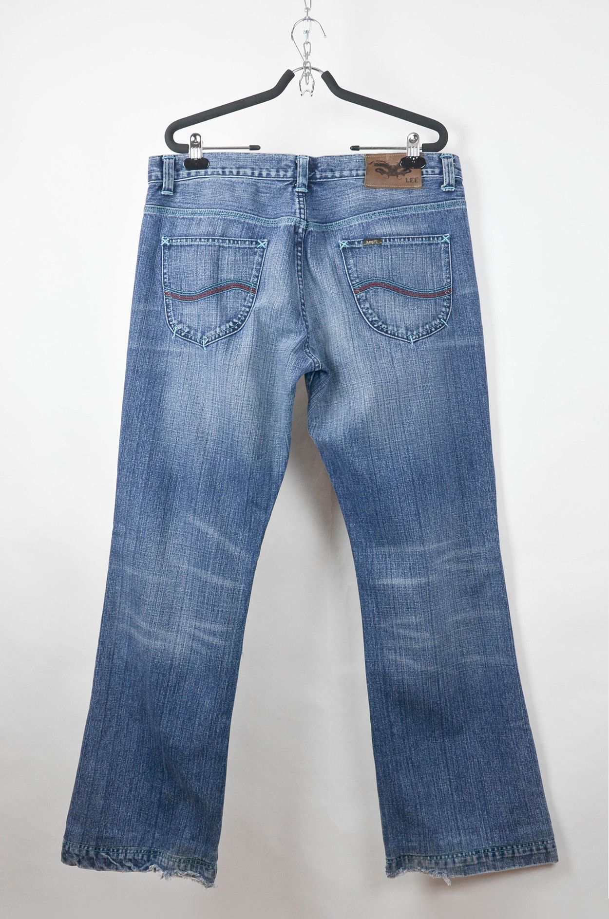 Jean × Lee LEE Vintage Freeburn Flared Washed Jeans Size US 36 / EU 52 - 2 Thumbnail