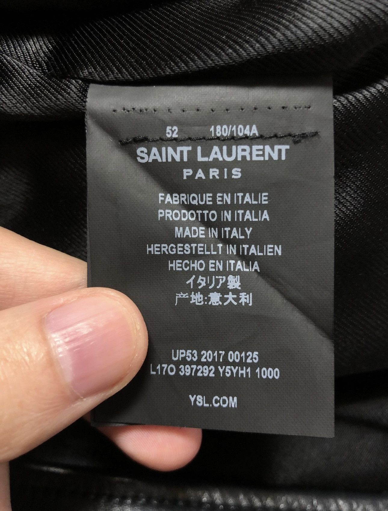 Saint Laurent Paris Saint Laurent Paris L17 Leather Jacket Sz52 Size US L / EU 52-54 / 3 - 8 Thumbnail
