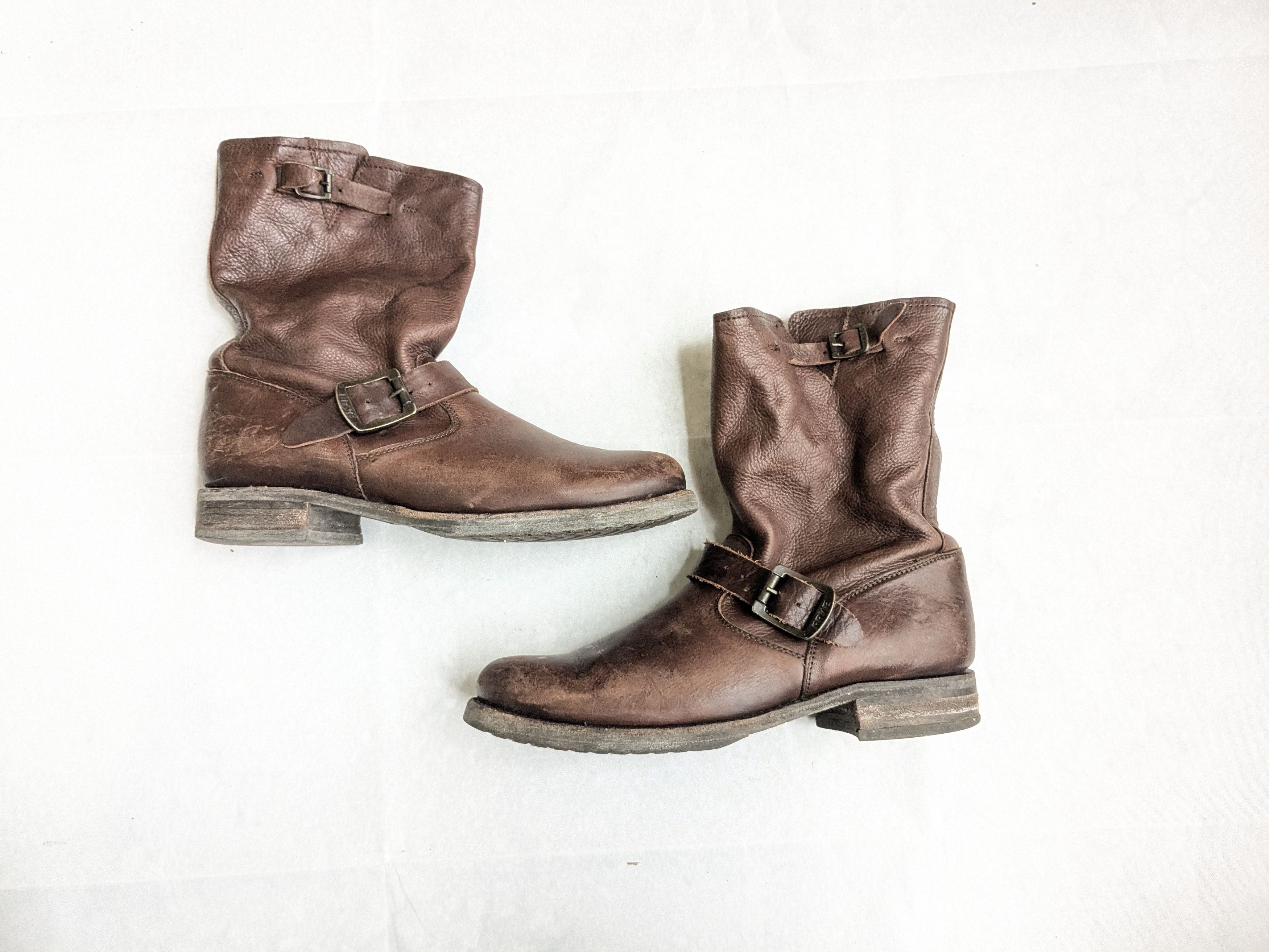 Frye Frye Engineer Boots 8.5 M Brown Leather Buckle Size US 8.5 / EU 41-42 - 1 Thumbnail