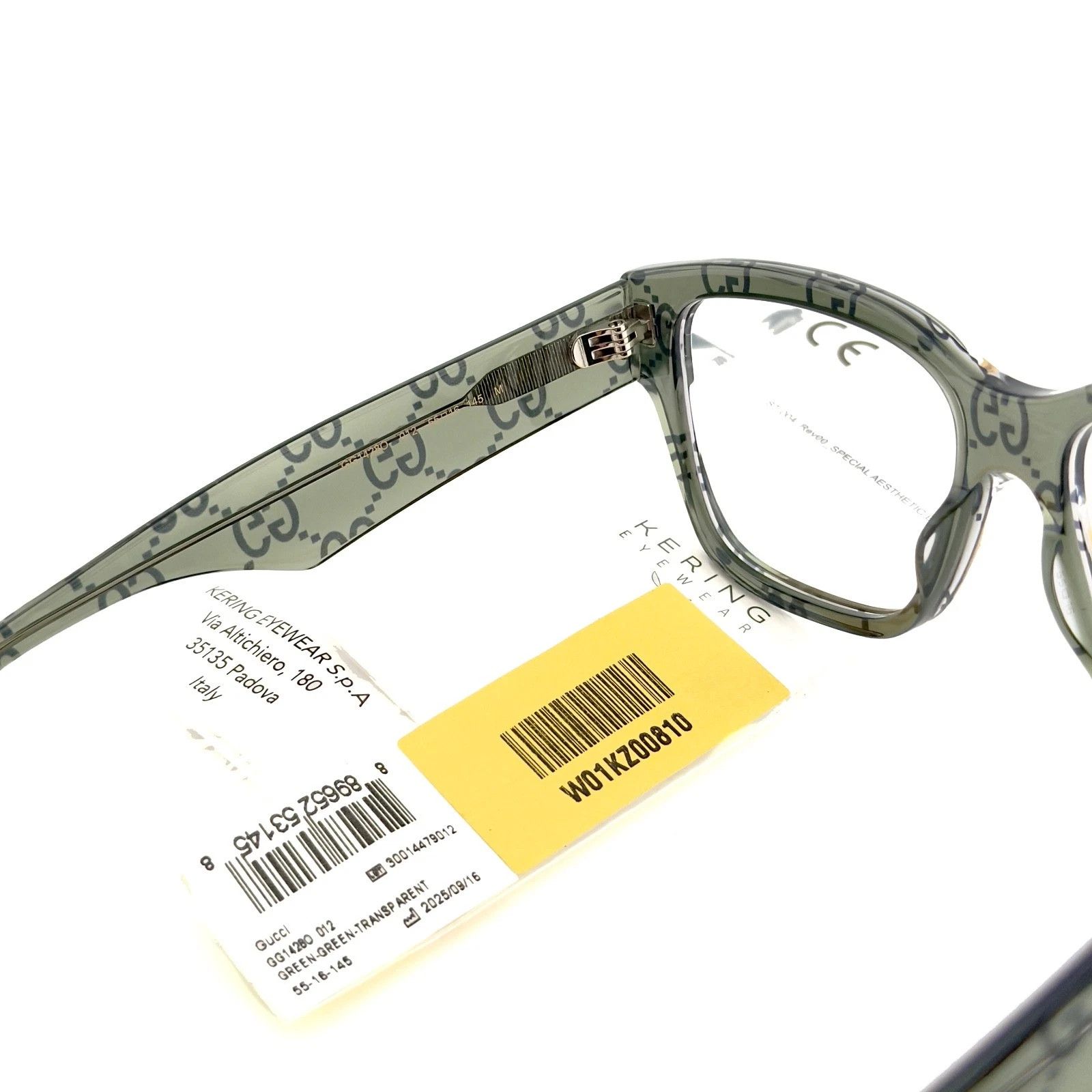 Gucci GUCCI GG1428O 1428 Monogram Print Unisex Eyeglasses 011 Size ONE SIZE - 6 Thumbnail
