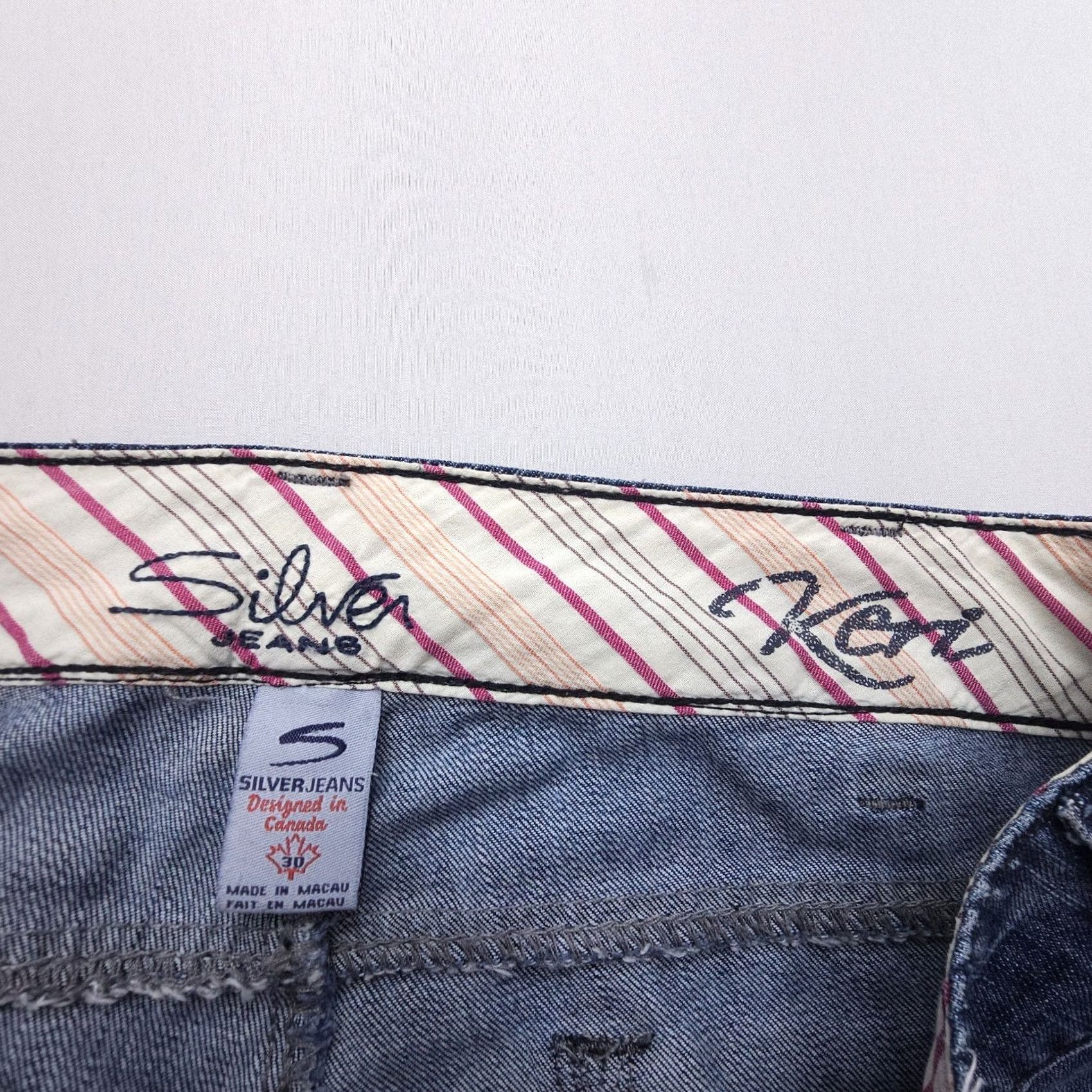 Silver Jeans Co. VINTAGE Silver Jeans Keri Low Rise Flare Jeans Size 30 x 34 Dark Wash Y2K Boho 2000s Womens Size 30" / US 8 / IT 44 - 3 Thumbnail
