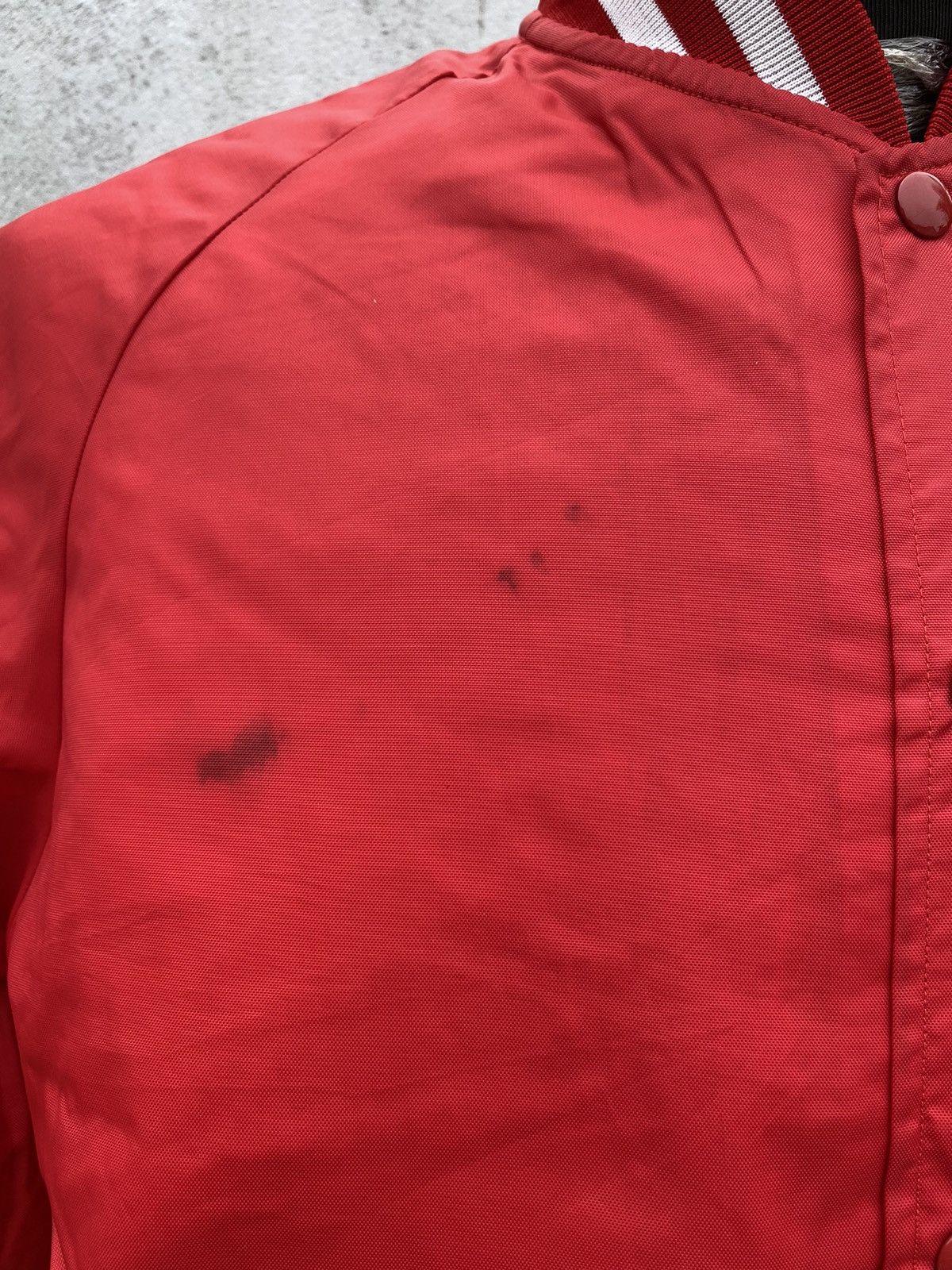 Designer × Vintage Vintage 80's Mentor Scccer Red Bomber Jacket Football USA M Size US XL / EU 56 / 4 - 6 Thumbnail