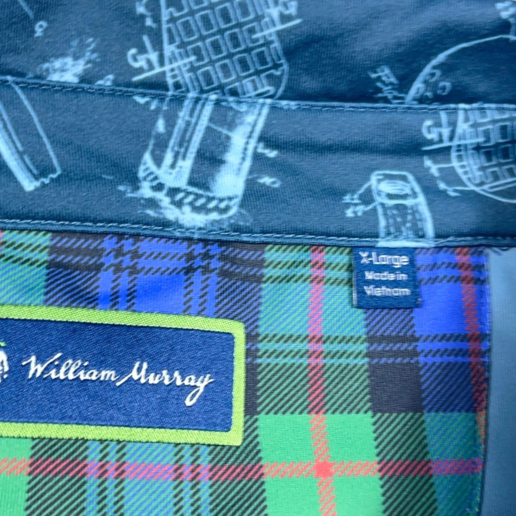 Vintage William Murray Polo Shirt Men XL Blue Performance Its In The Bag Club Print AOP Polo Shirt Mens XL Blue Performance Its In The Bag Club Print AOP Size US XL / EU 56 / 4 - 3 Thumbnail