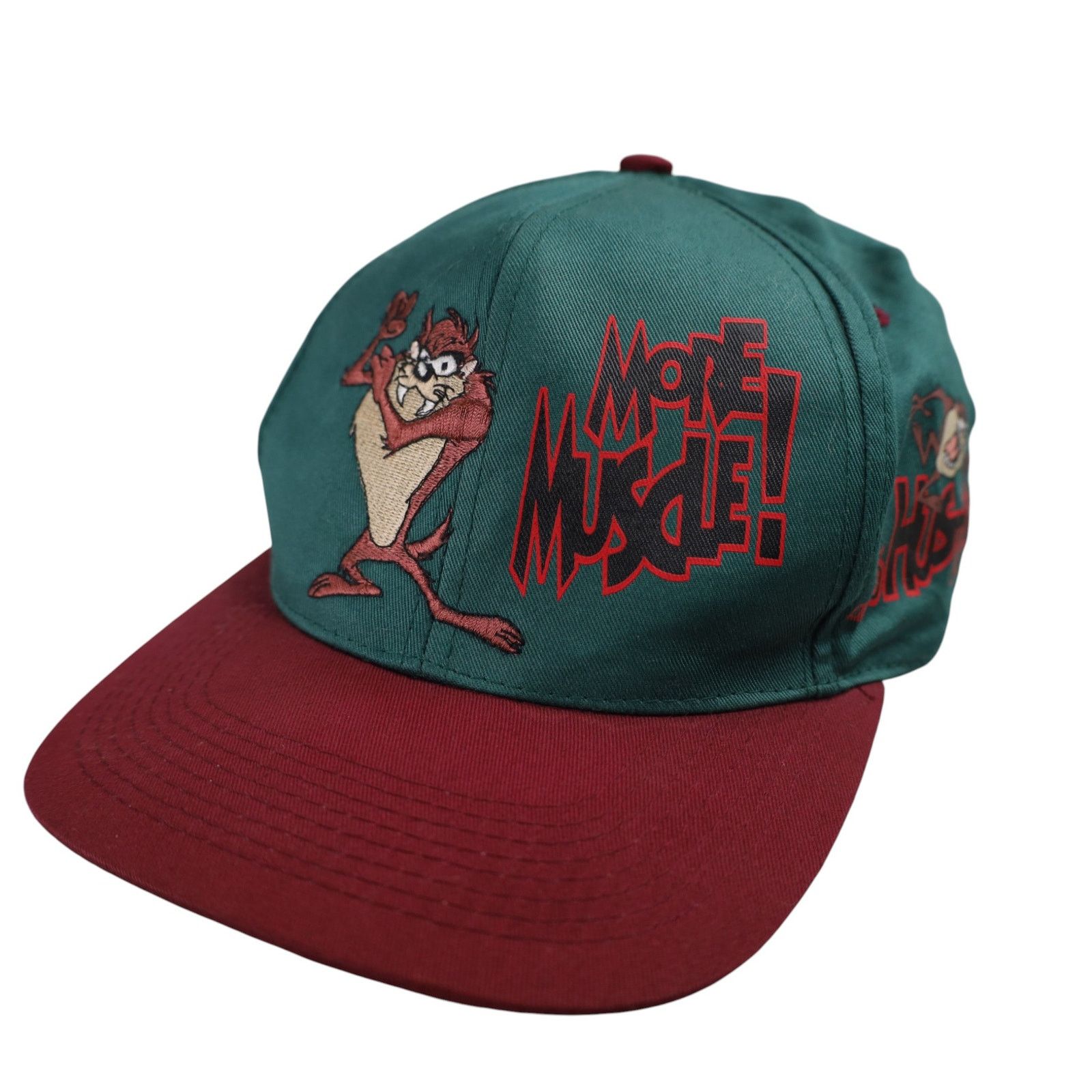 Vintage Vintage Looney Tunes Taz More Muscle to Hustle Snapback Hat. Size ONE SIZE - 1 Thumbnail