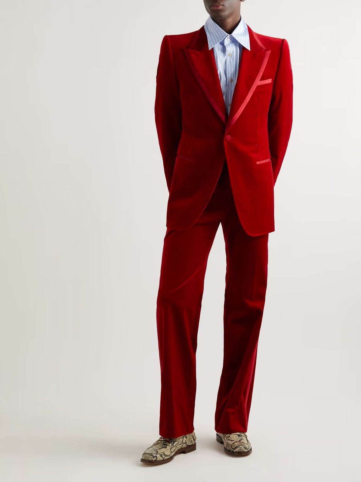 Gucci Gucci Red Velvet Blazer Size 38R - 1 Thumbnail