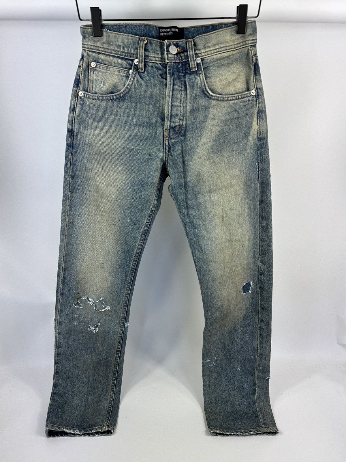 Enfants Riches Deprimes STRAIGHT LEG ANTIQUE LIGHT BLUE JEANS Size 25" / US 0 / IT 36 - 1 Thumbnail