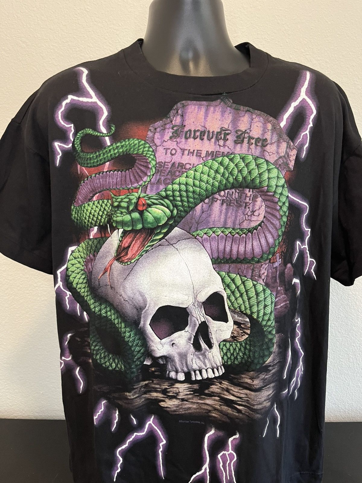 Vintage American thunder shirt forever free snake skull vintage 90s Size US XL / EU 56 / 4 - 3 Thumbnail