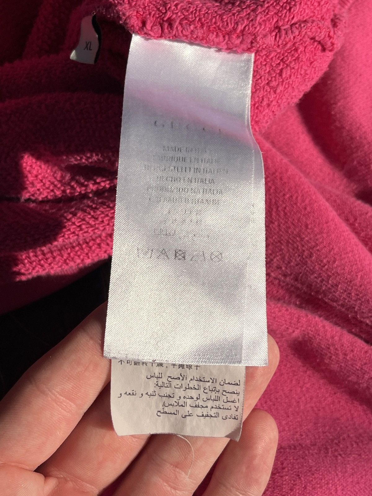 Gucci Gucci “guccy” logo Winged Jockey pink crewneck/sweater Size US XL / EU 56 / 4 - 5 Thumbnail