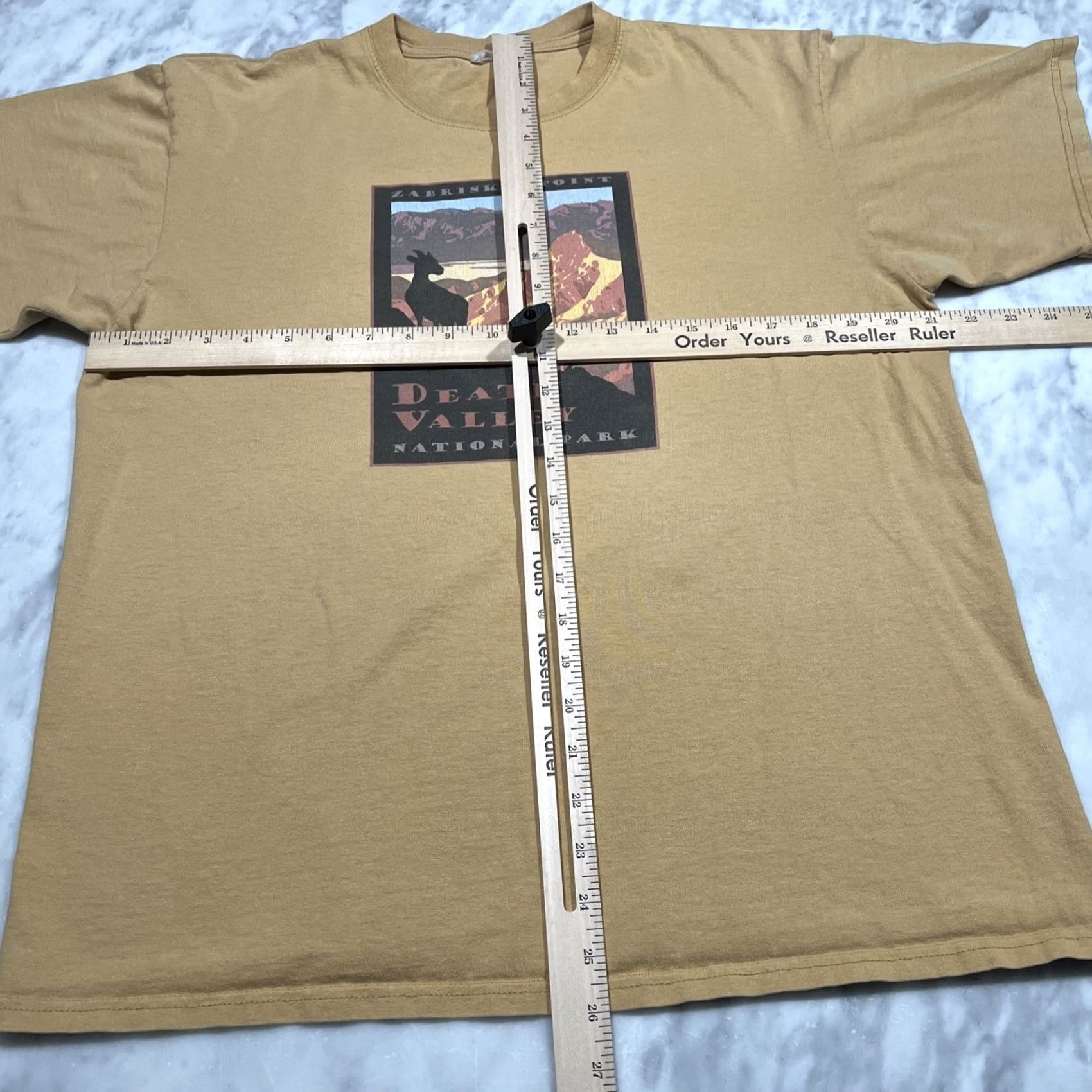 Vintage Zabriskie Point Death Valley National Park T Shirt Large Tan Cotton Crew Neck Short Sleeve Men Regular Fit No Tags See Photos Graphic Print NP Theme Size US L / EU 52-54 / 3 - 7 Thumbnail