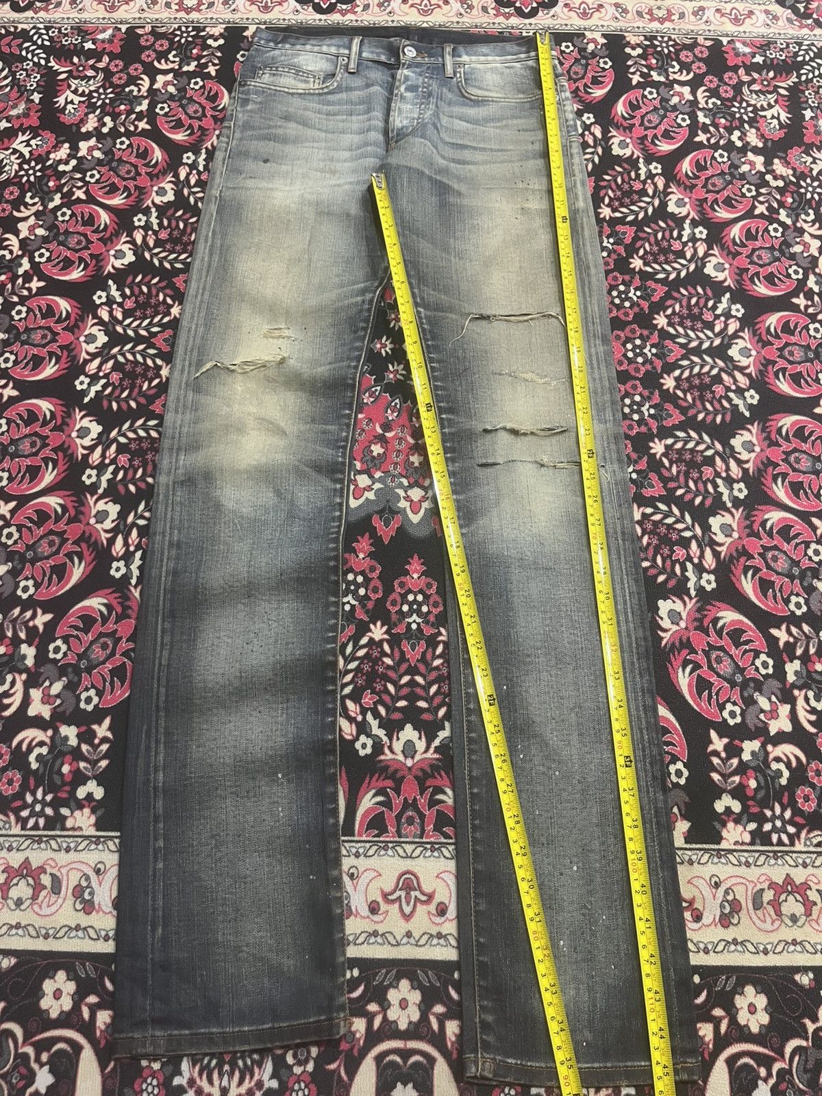 Dior Christian Dior Homme Distressed Mud Washed Jeans Size US 27 - 13 Thumbnail