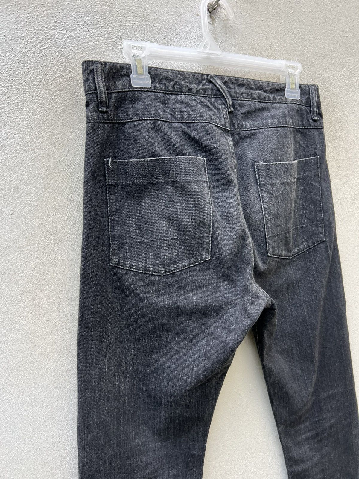 Bukht Bukht Japan Faded Black Selvedge Denim Cropped Flare Jeans Size US 30 / EU 46 - 16 Thumbnail