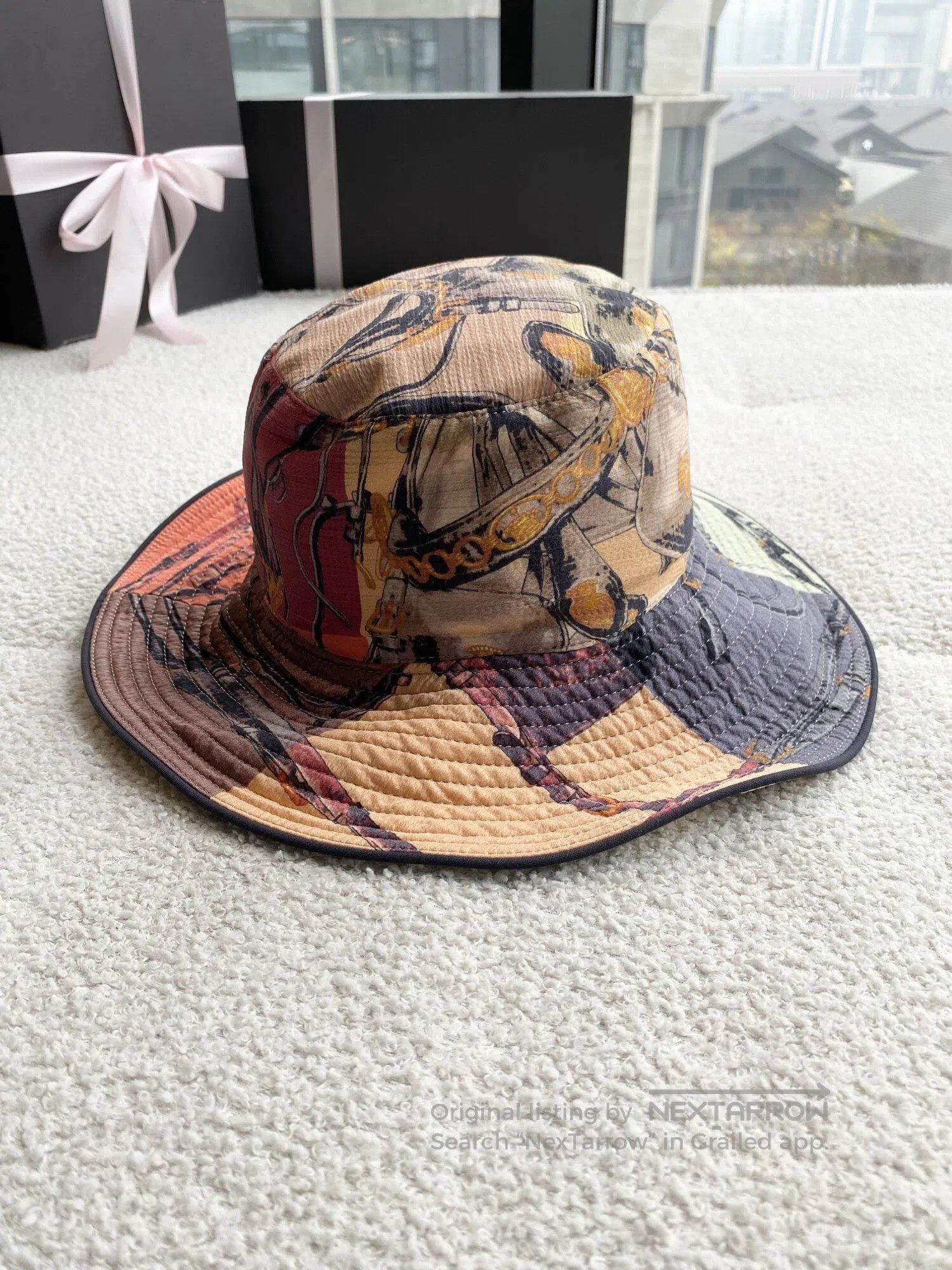 Hermes Hermes Size 57 Holiday patchwork bucket hat| Size ONE SIZE - 1 Thumbnail