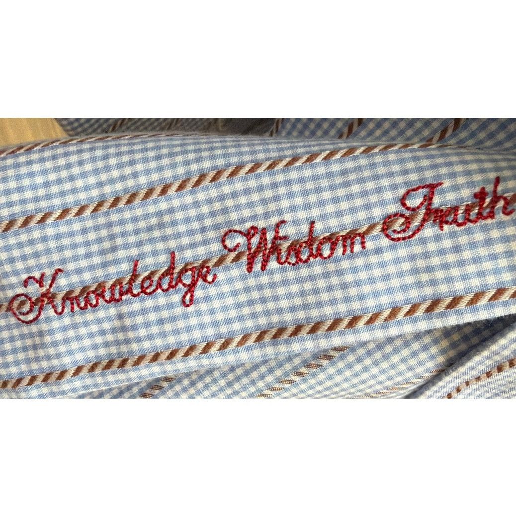 Robert Graham Robert Graham Shirt 42/16.5 L BlueWhite Brown StripsFlipCuff Size US L / EU 52-54 / 3 - 5 Thumbnail