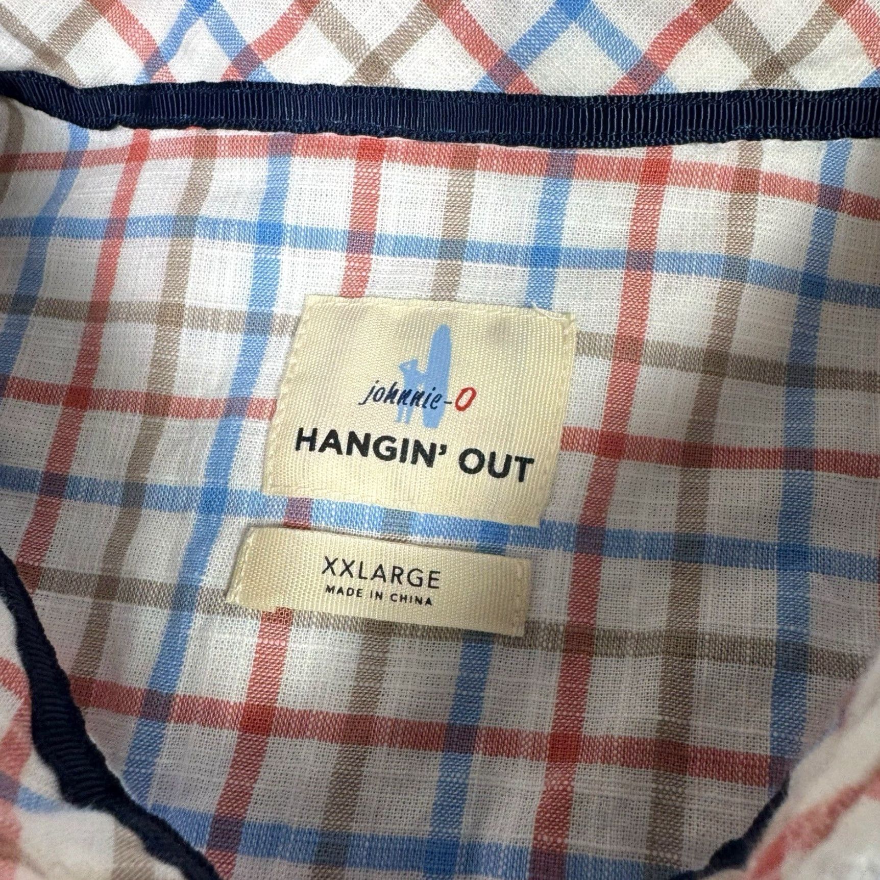 johnnie-O VINTAGE Johnnie-O Shirt Mens 2XL Hangin Out Windowpane Button Down Casual Surfer Shirt Size US XXL / EU 58 / 5 - 5 Thumbnail