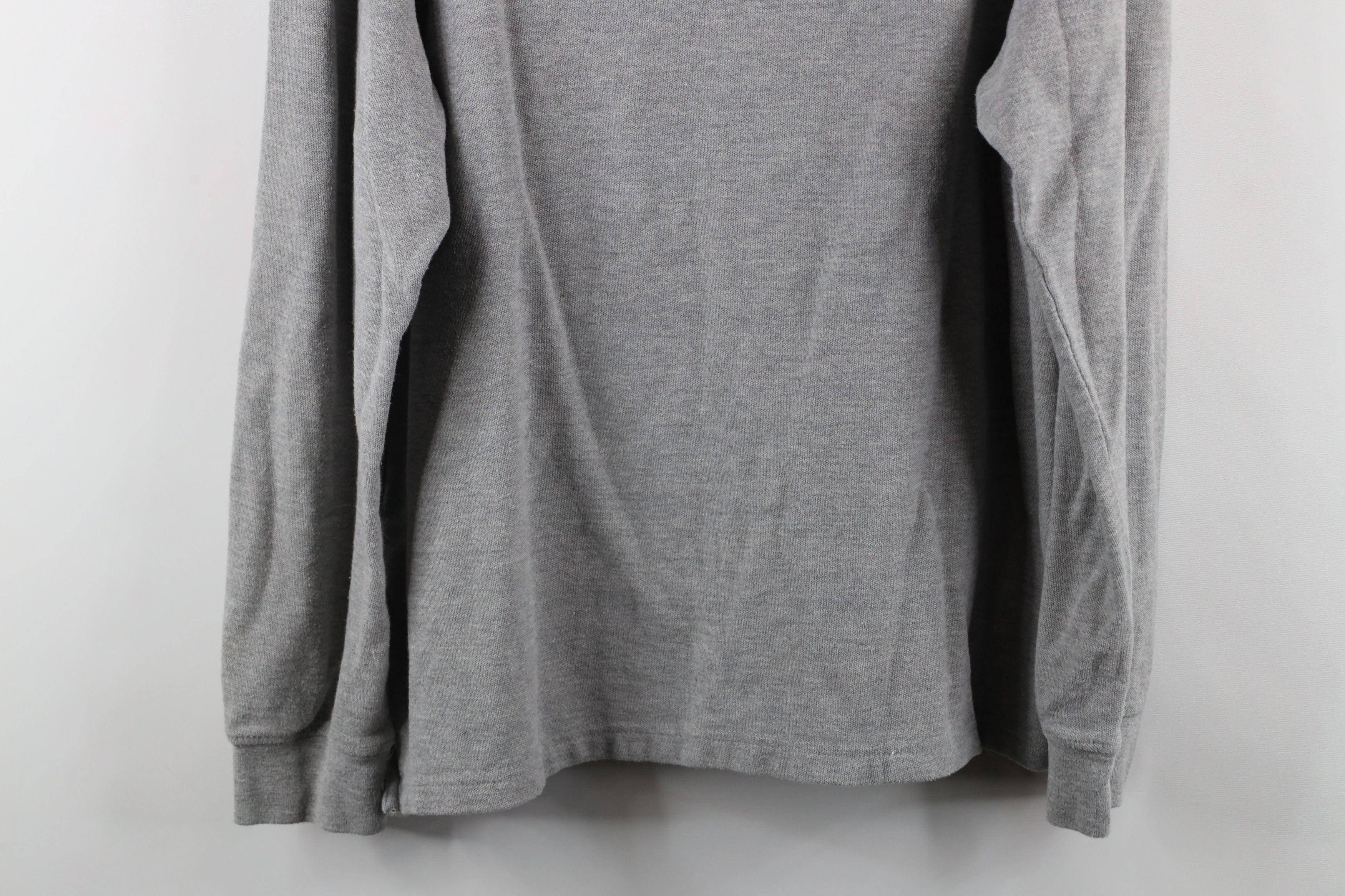 Vintage Streetwear Pique Cotton Long Sleeve Rugby Polo Shirt Gray Size US L / EU 52-54 / 3 - 8 Thumbnail