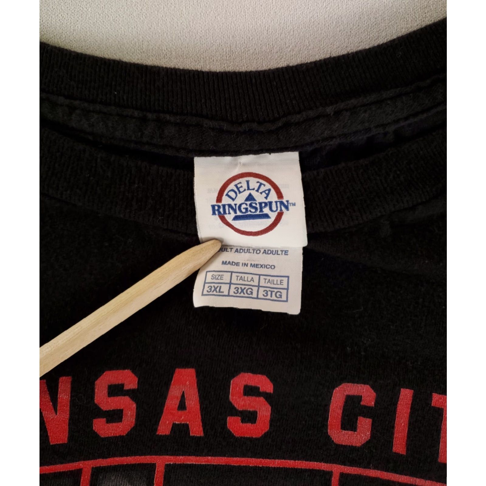 Delta VINTAGE Kansas City Chiefs T Shirt Black NFL Mens XXXL Y2K Size US XXL / EU 58 / 5 - 3 Thumbnail