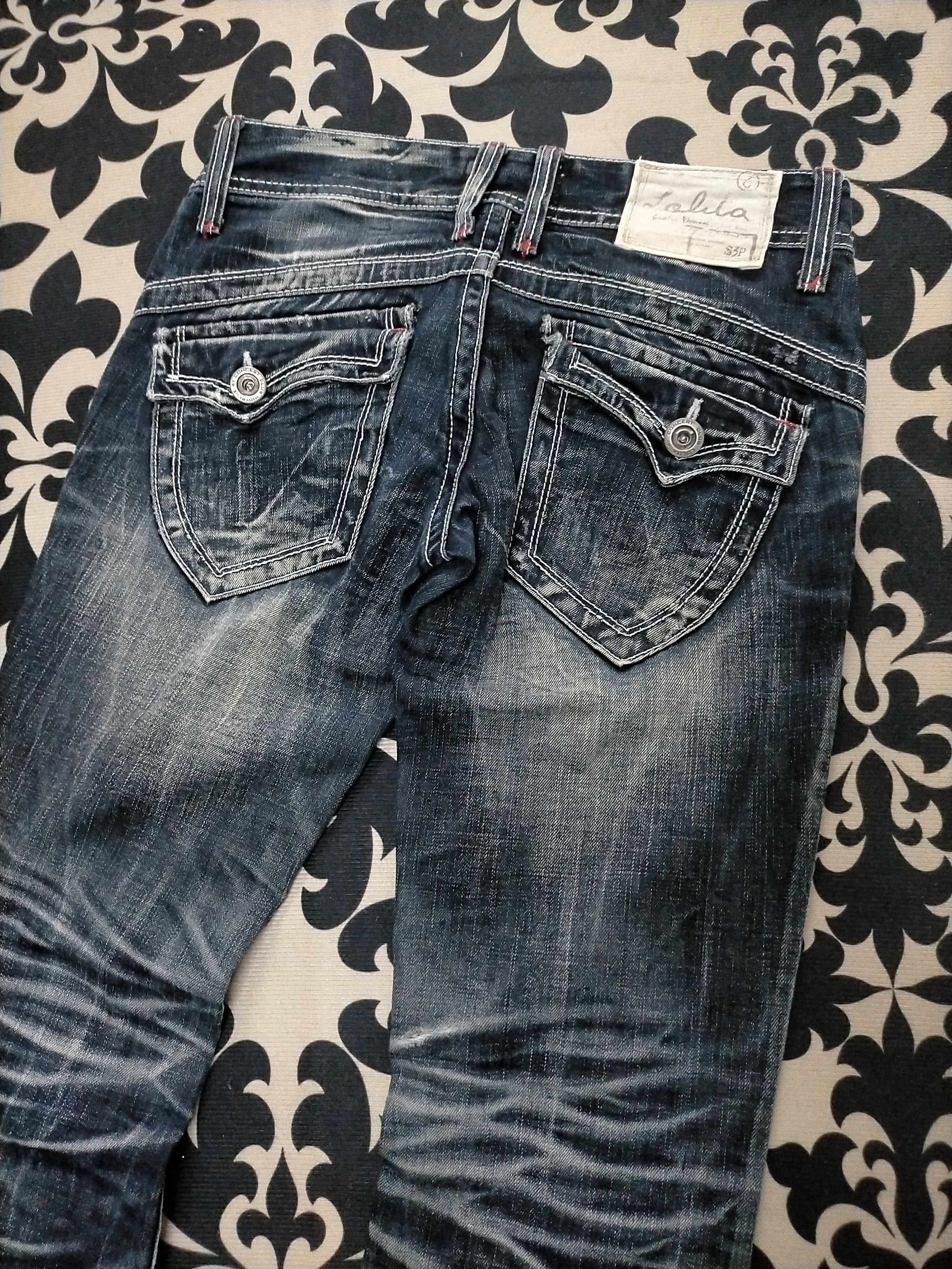 Tornado Mart 🔥Distressed🔥Lolita Sick Mudwash Flare Jeans Size US 28 / EU 44 - 8 Thumbnail