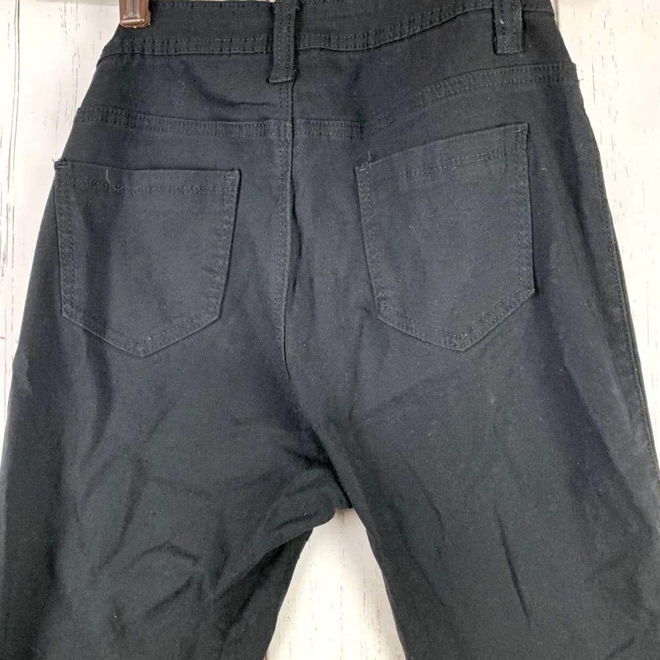 Vintage T&Y Jegging Jeans Women Black Low Rise Stretch Pants 24x28 Large L Regular Wash Dark Inseam 28" Zip Vintage No Ves Size 36" / US 14 / IT 50 - 3 Thumbnail