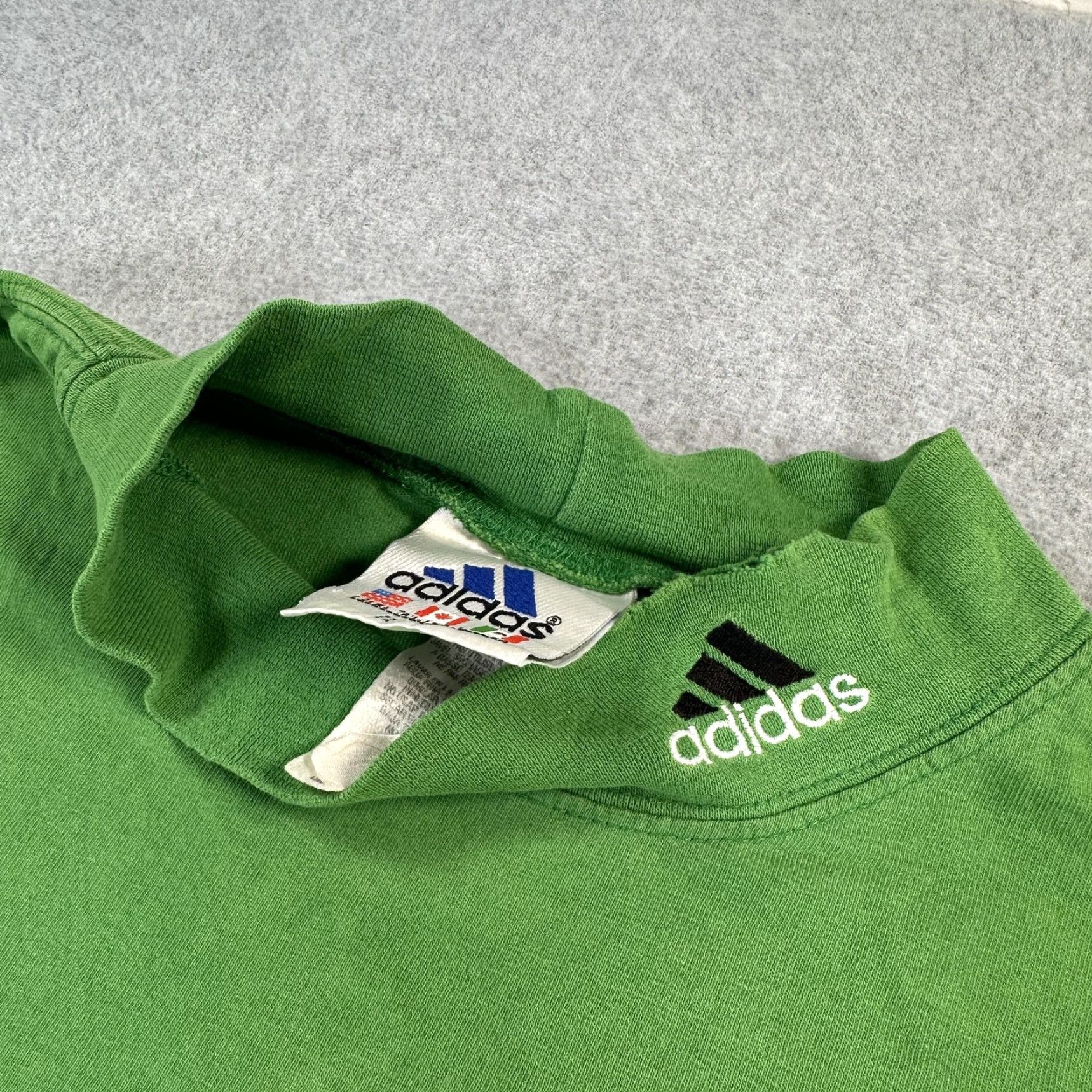 Adidas VINTAGE adidas Shirt Mens XL Green Mock Neck Long Sleeve Sportswear Made USA 90s Size US XL / EU 56 / 4 - 5 Thumbnail