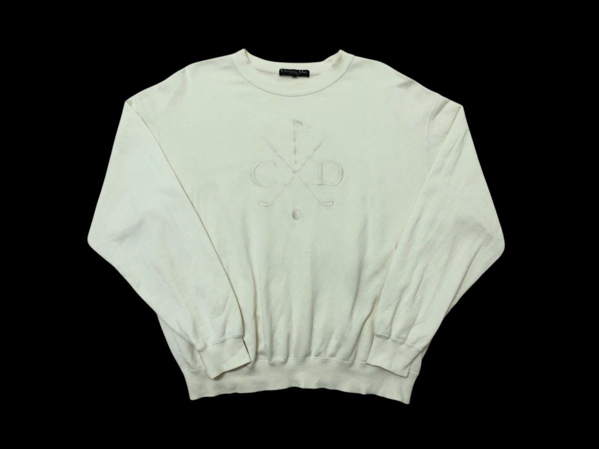 Christian Dior Monsieur × Vintage Vintage Christion Dior Sweatshirt Biglogo Embroidery Size US L / EU 52-54 / 3 - 1 Thumbnail