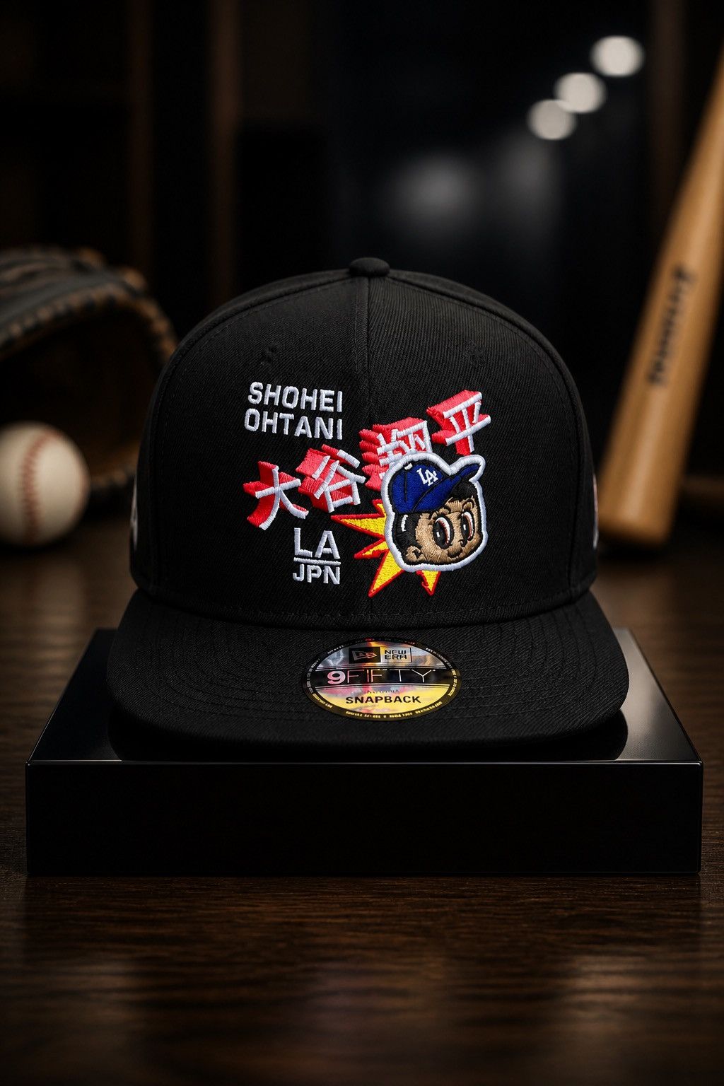 New Era LA Dodgers Shohei Ohtani Black 9fifty A-Frame Snapback Size ONE SIZE - 2 Thumbnail