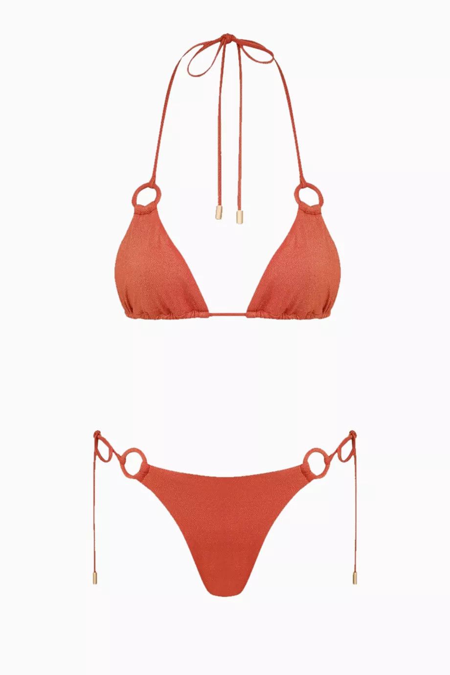 Zimmermann oc11z0226 Tallow Metallic Bikini Set In Orange Size ONE SIZE - 1 Thumbnail