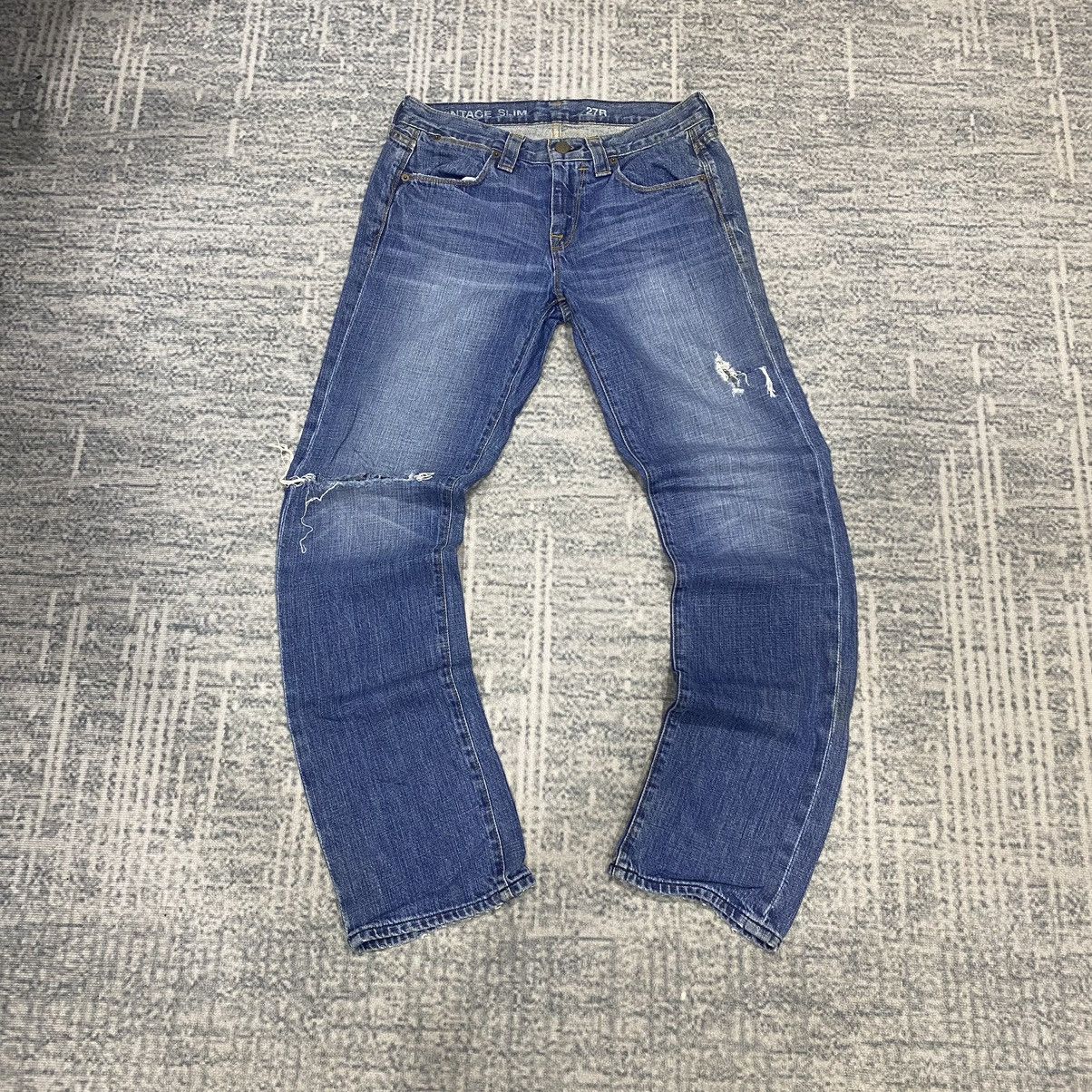 Beauty Beast × Japanese Brand × Vintage Sickk☠️ JCrew Ripped Vintage Washed Jeans 90s Size US 31 - 2 Thumbnail