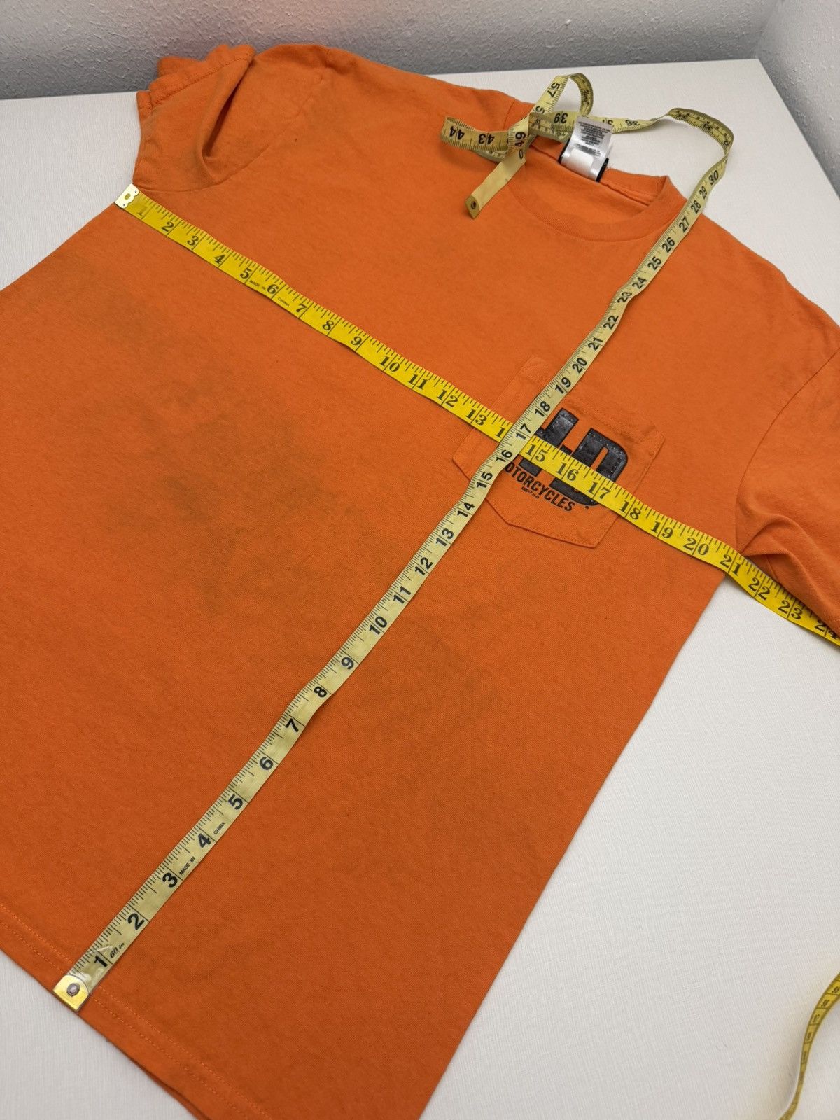 Harley Davidson Vintage Harley Davidson Keywest Chapter Orange Pocket Tee L Size US L / EU 52-54 / 3 - 7 Thumbnail